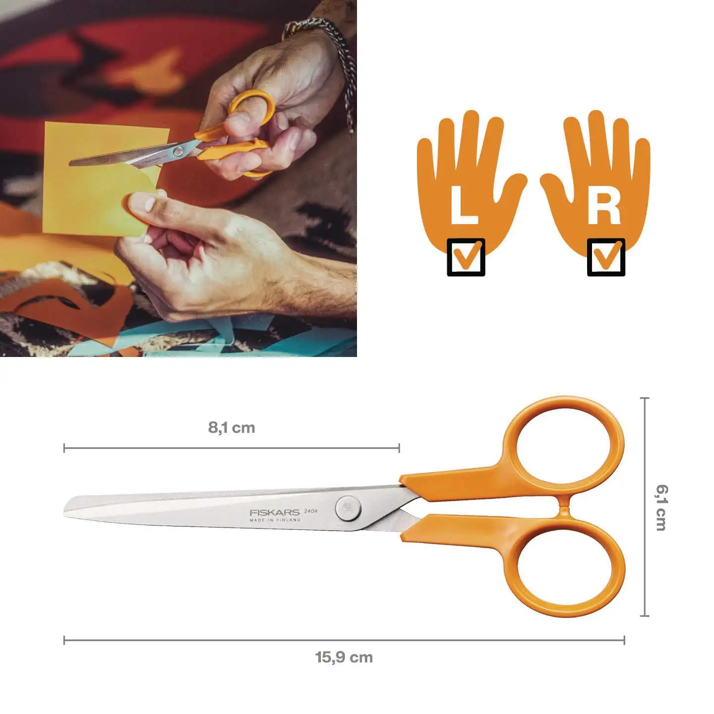 Fiskars Classic askartelu- ja yleissakset 16cm - 5