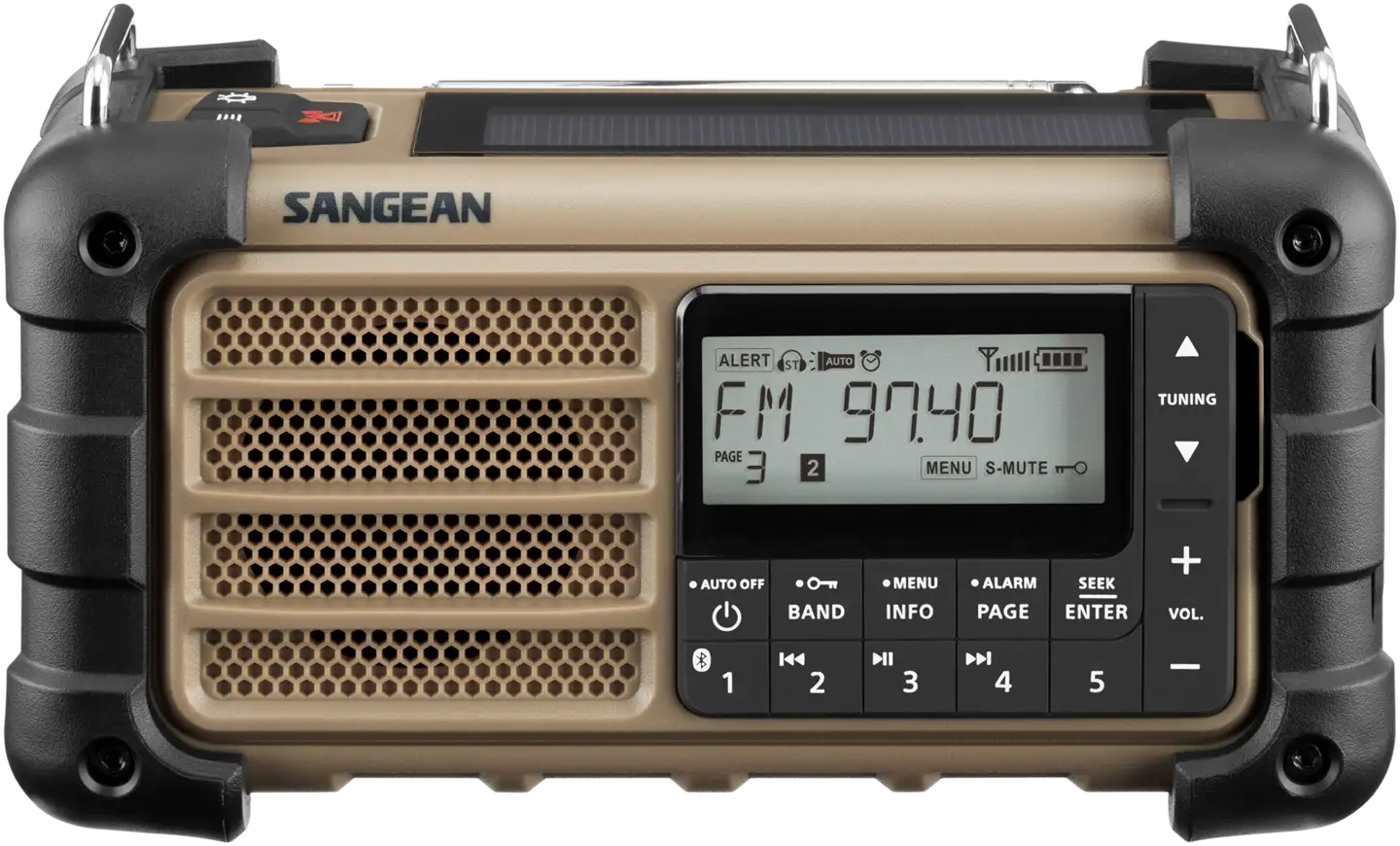 Sangean MMR-99 ladattava AM/FM-radio bluetooth yhteydellä, desert tan - 8