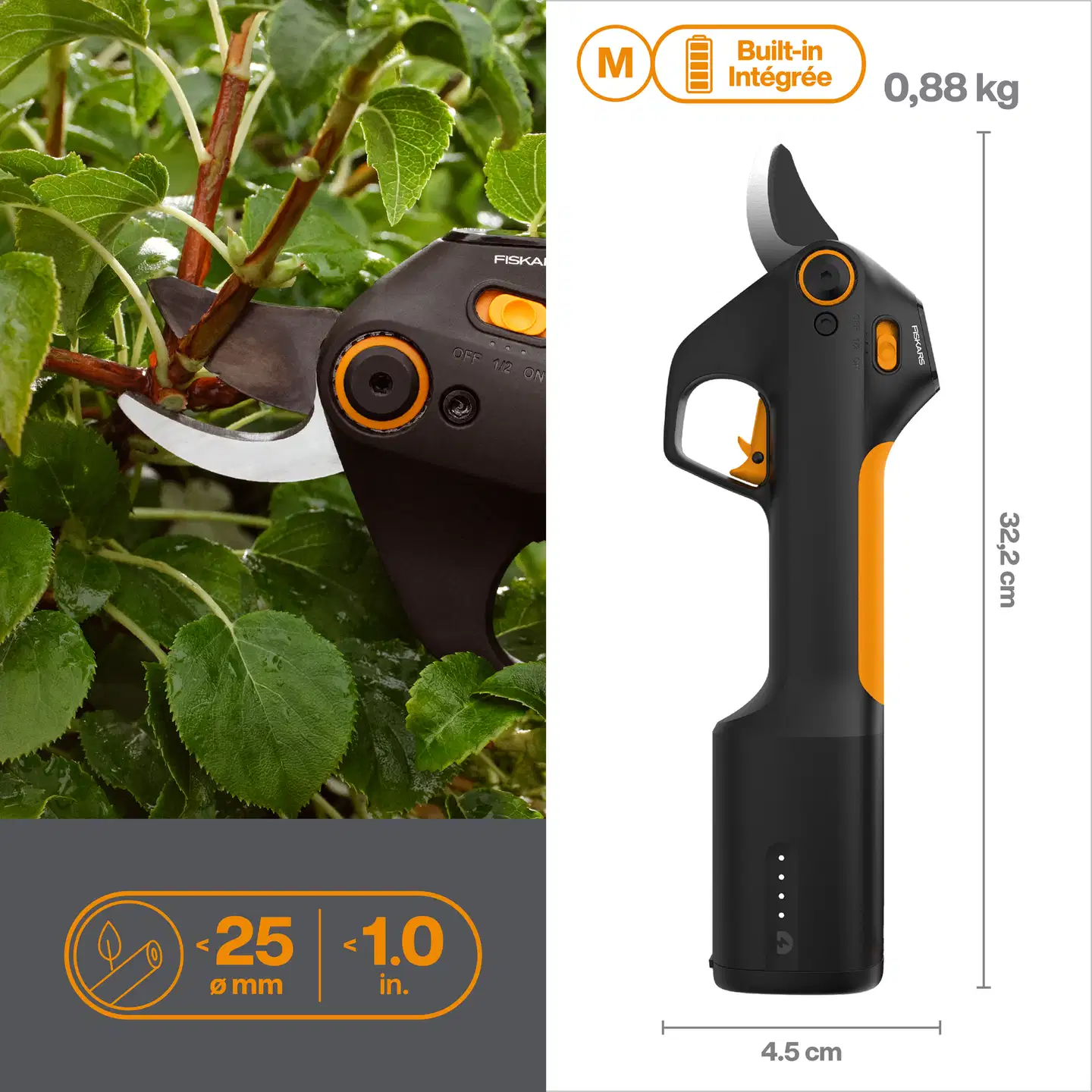 Fiskars akkuoksasakset M ohileikkaavat - 2