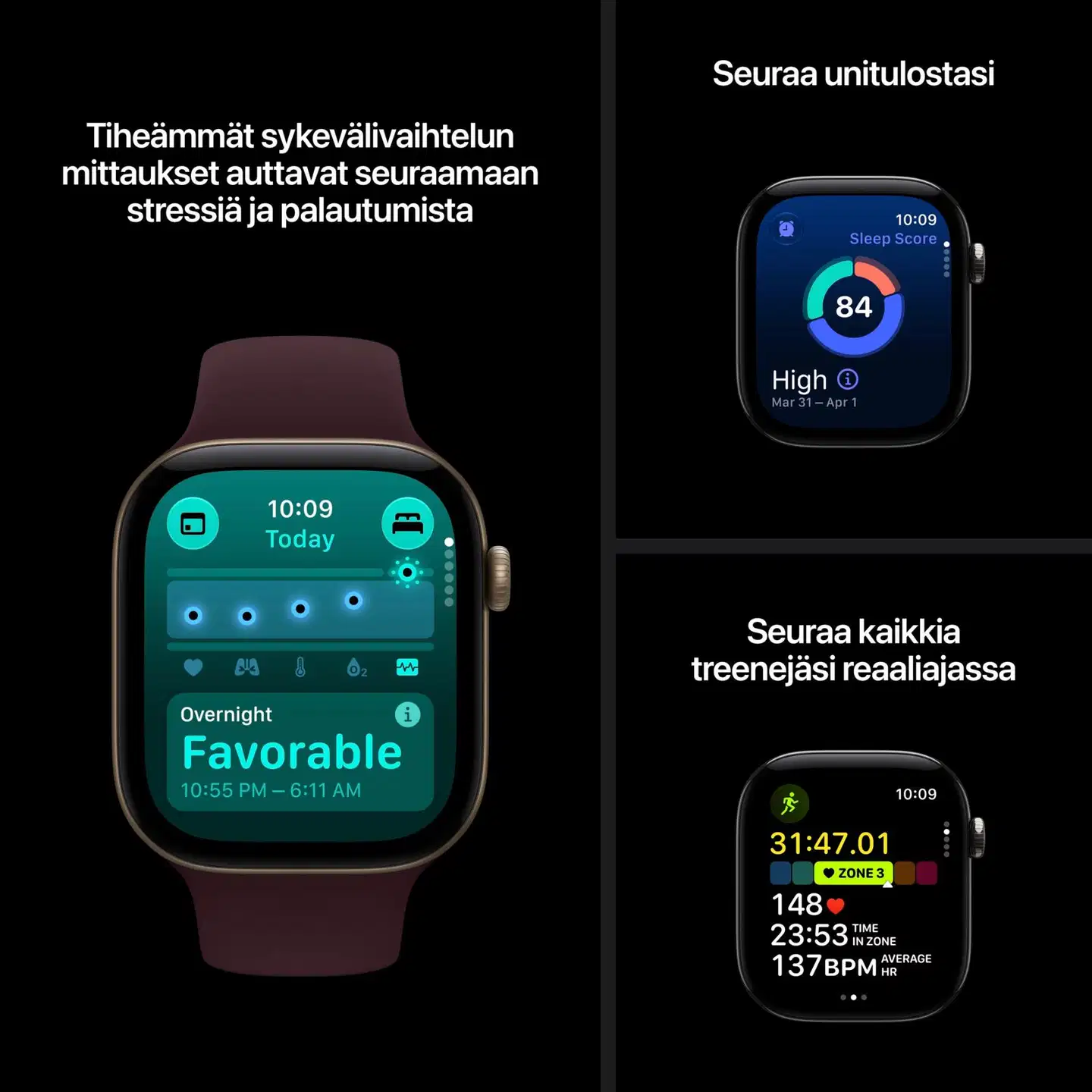 Apple Watch Series 12 GPS 42 mm:n vaaleankultainen alumiinikuori ja hiekanvärinen urheiluranneke - S/M - MJED4QN/A - 5