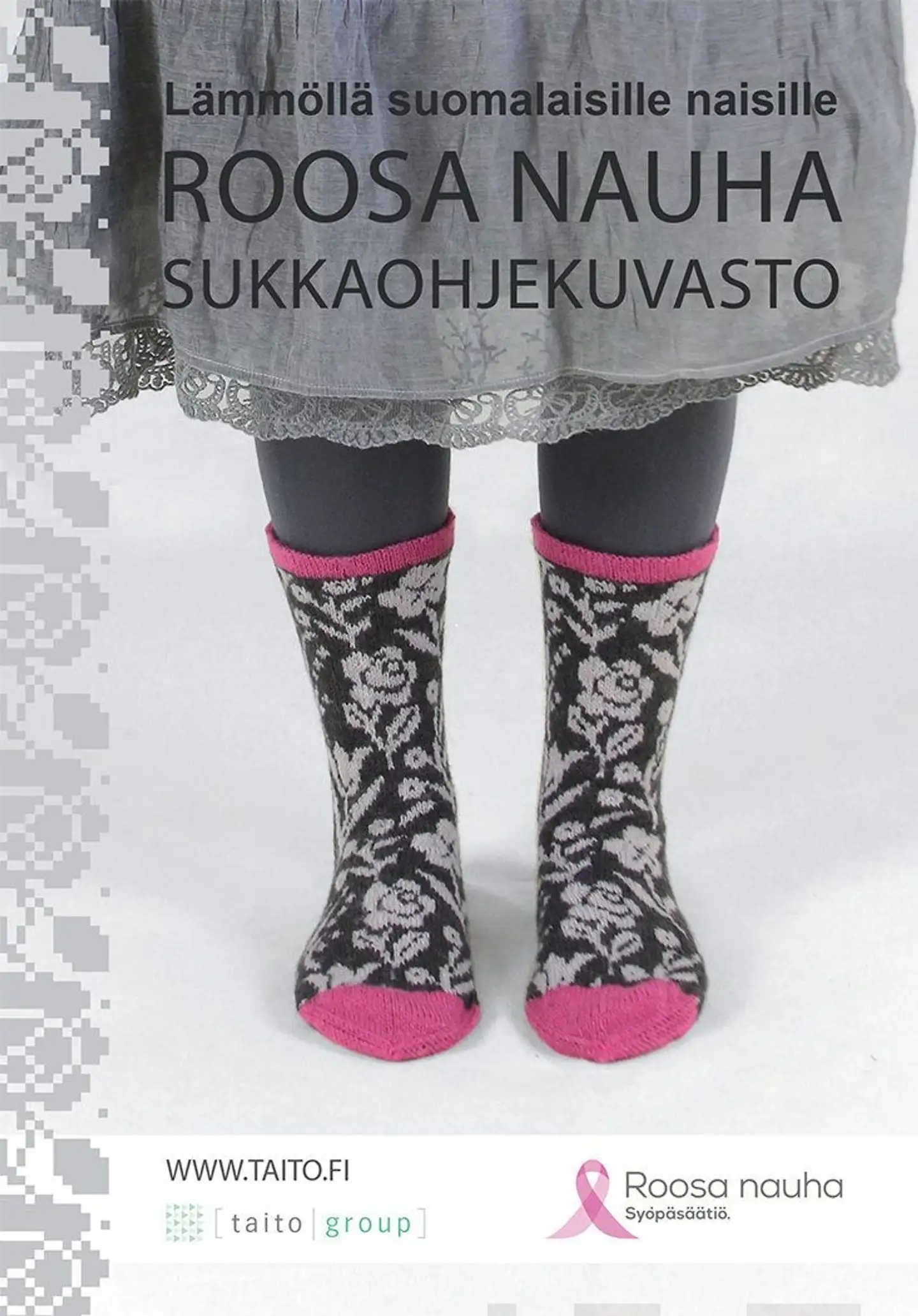 Roosa nauha -sukkaohjekuvasto 2