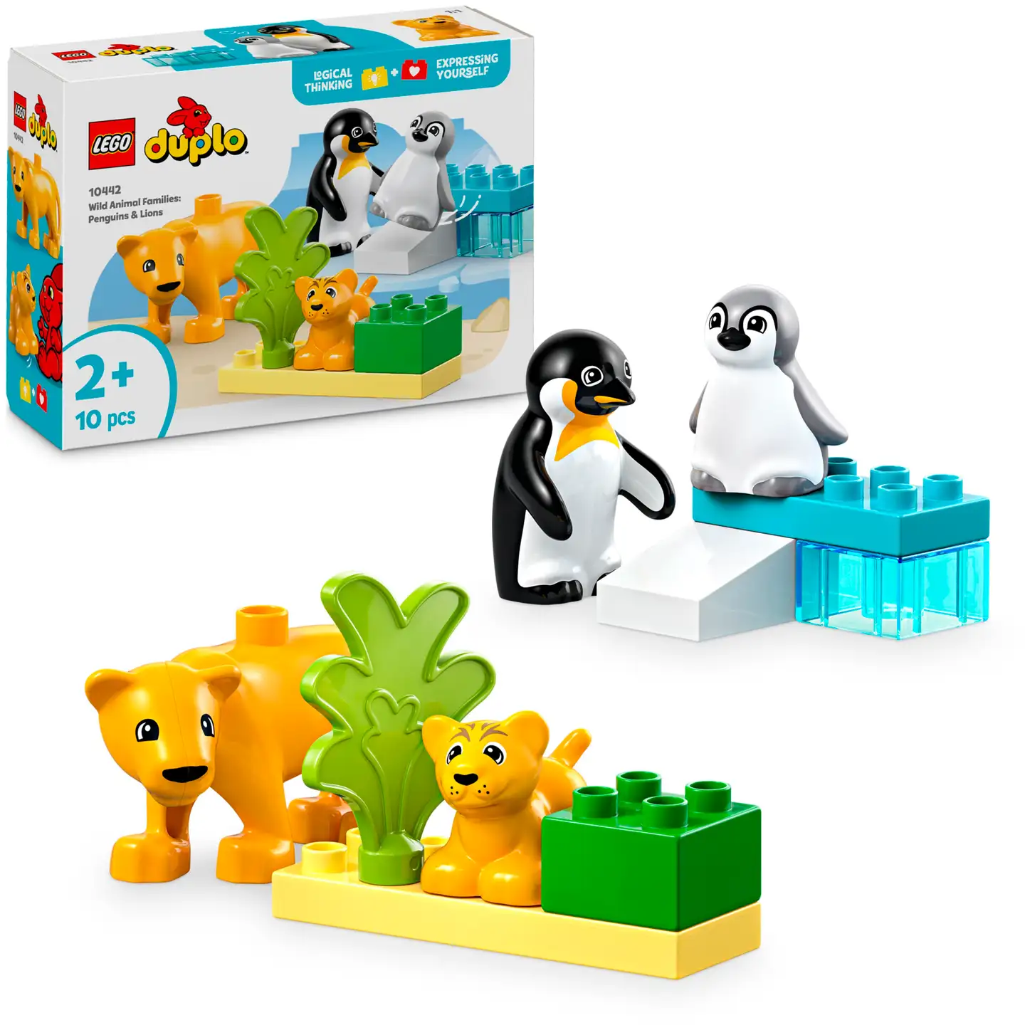 LEGO® DUPLO Town 10442 Luonnoneläinperheet: pingviinit ja leijonat - 1