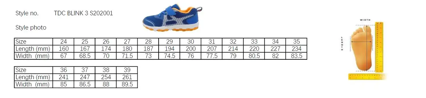 Ciraf lasten vilkkulenkkarit TDC Blink 3 - Blue/Orange - 6