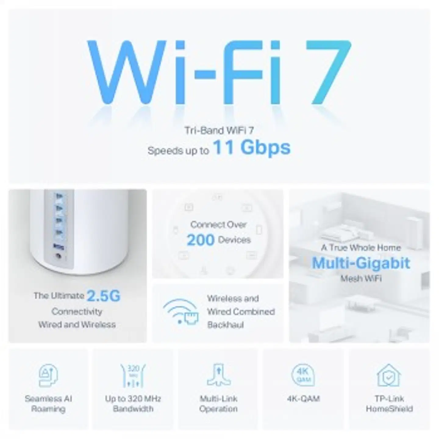 TP-link Deco BE65-PoE(3-pack) PoE WiFi 7 Mesh - 6