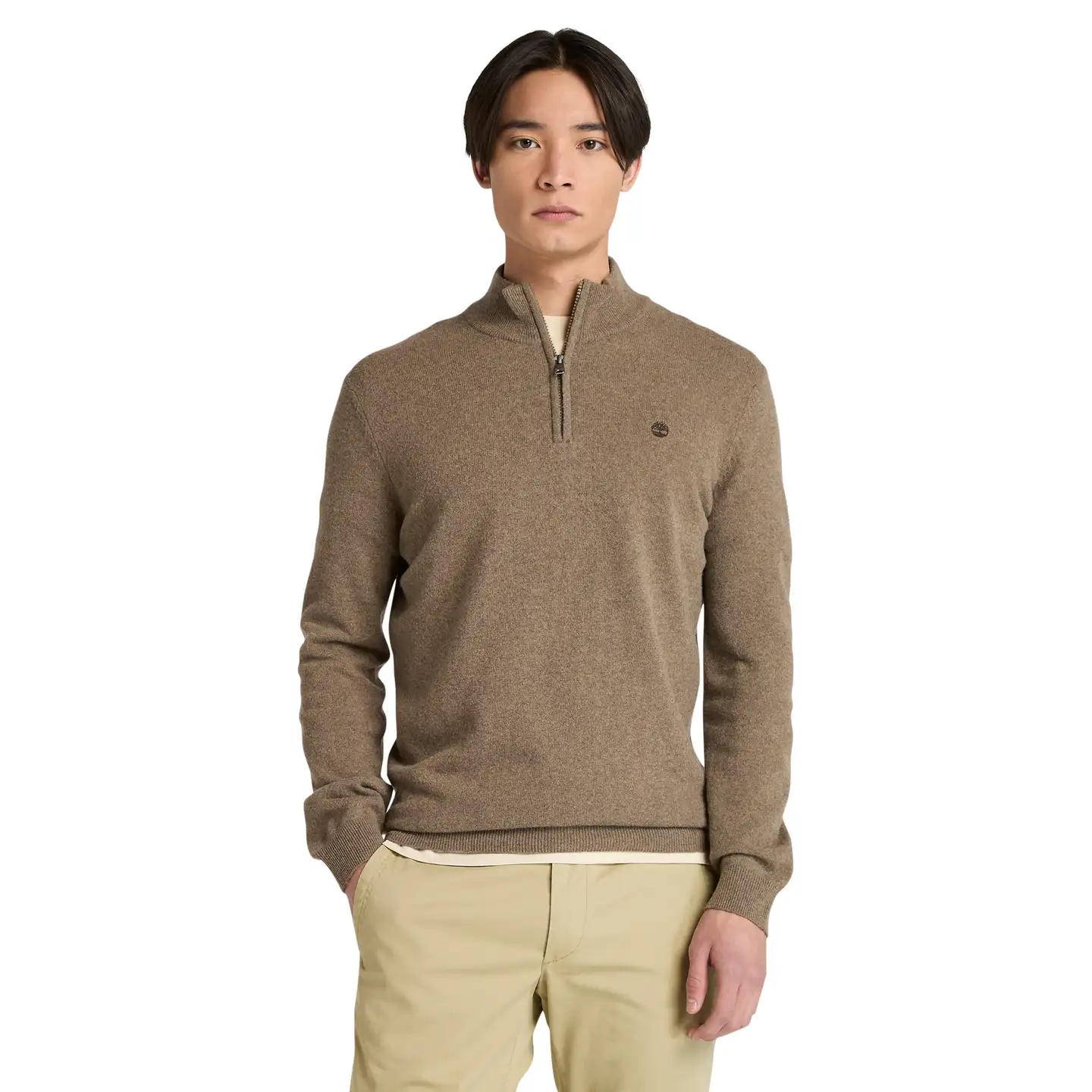 Timberland miesten half zip neulepusero Jaffrey - CHOCOLATE CHIP - 2