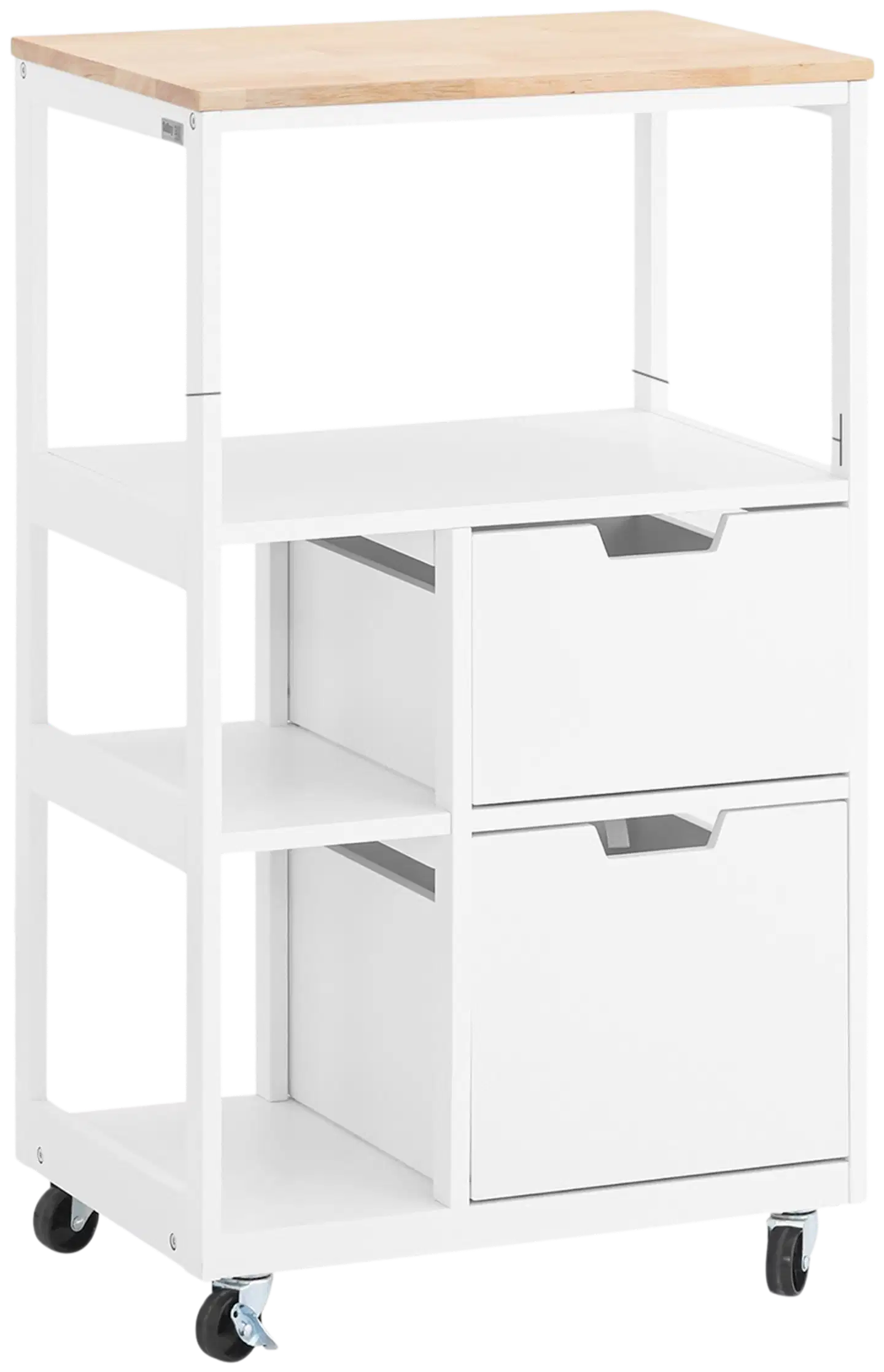 SoBuy keittiösaareke valkoinen FKW111-WN - 3