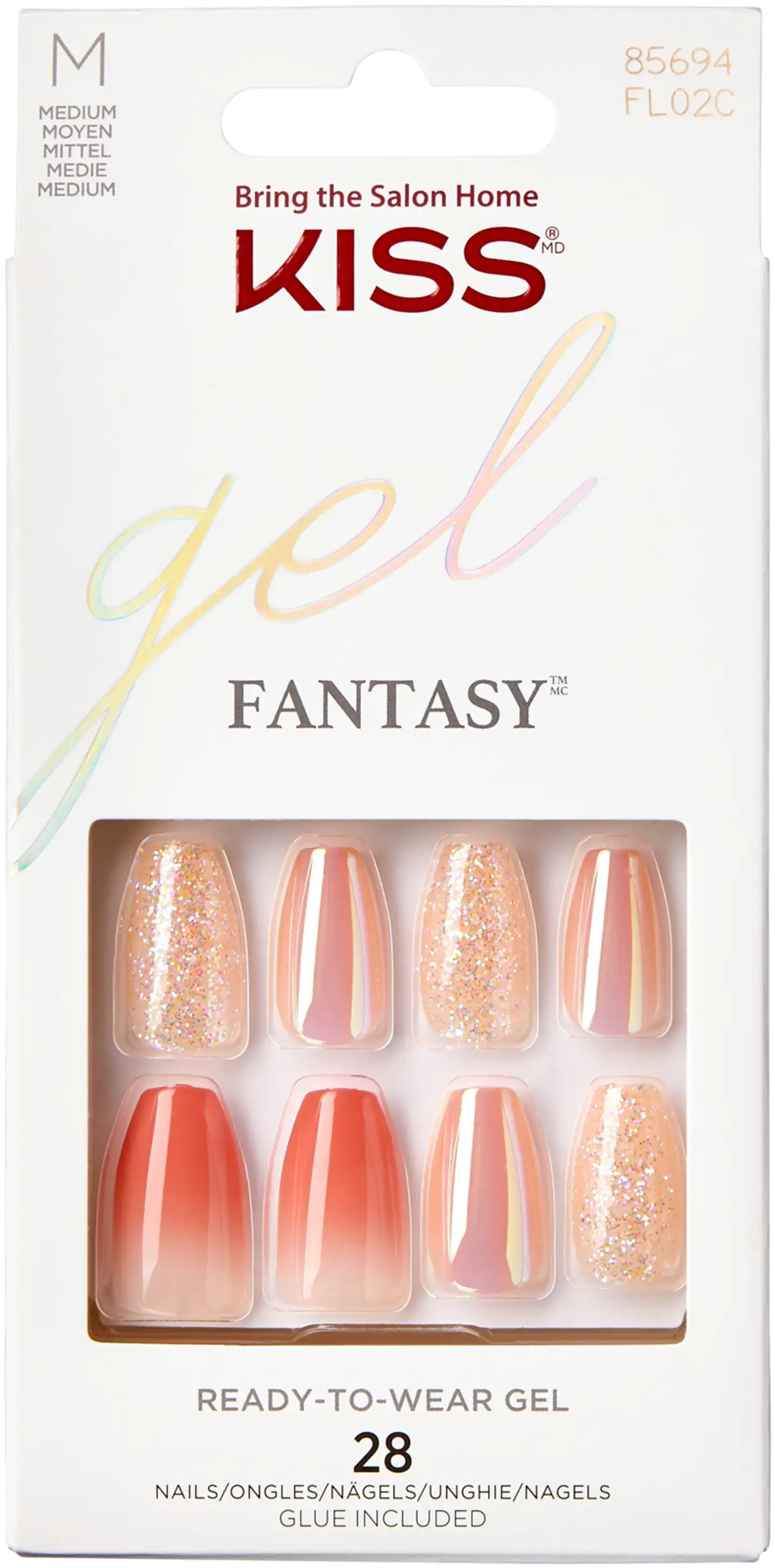 Kiss Gel Fantasy kynnet Problem Solved 28kpl