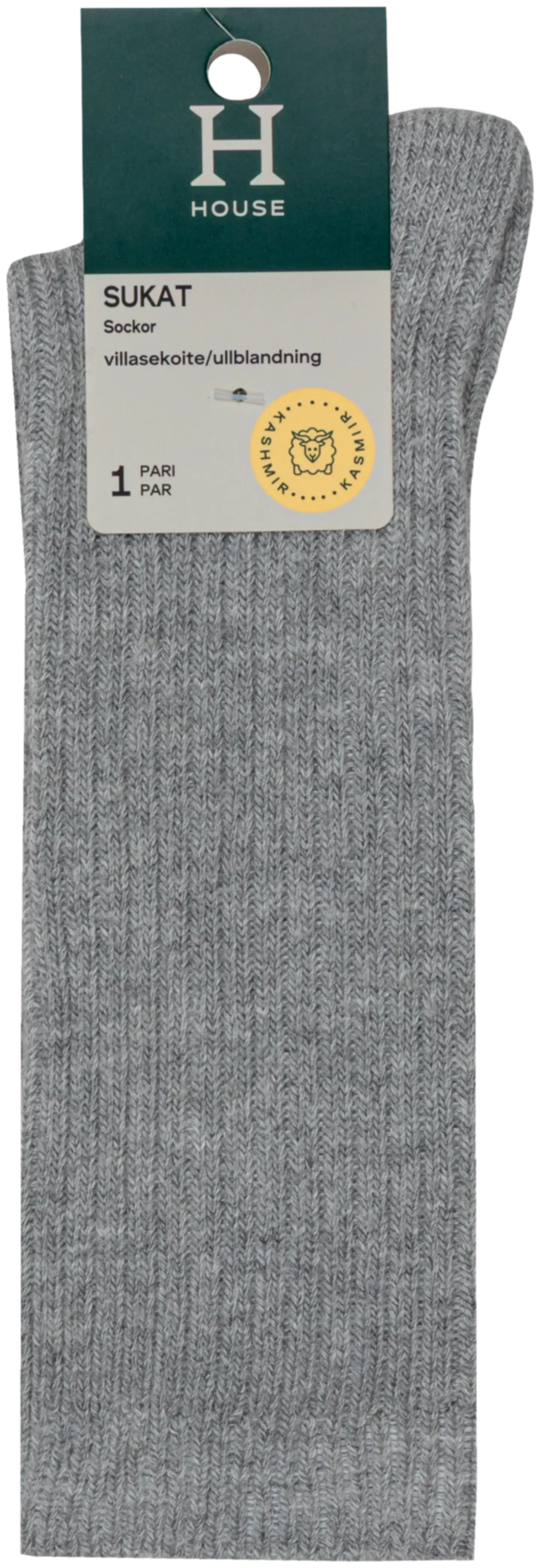 House naisten kashmirsekoitesukat 214H322509 - Grey melange - 2