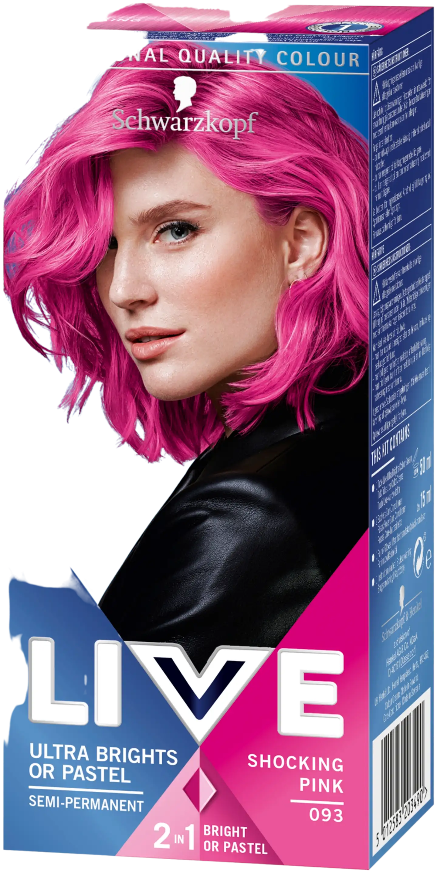 Schwarzkopf LIVE Ultra Brights 93 Shocking Pink hiusväri - 1