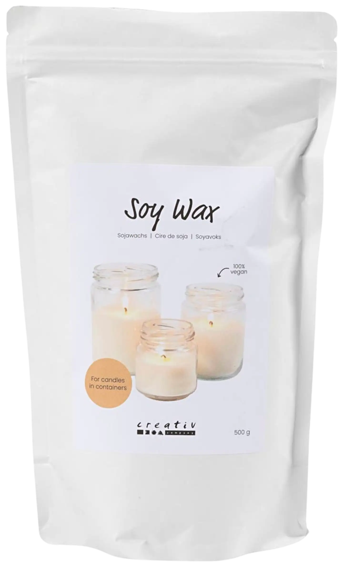 Soijavaha, Astiavalukynttilöille, kerma, 500g/ 1 pkt - 1