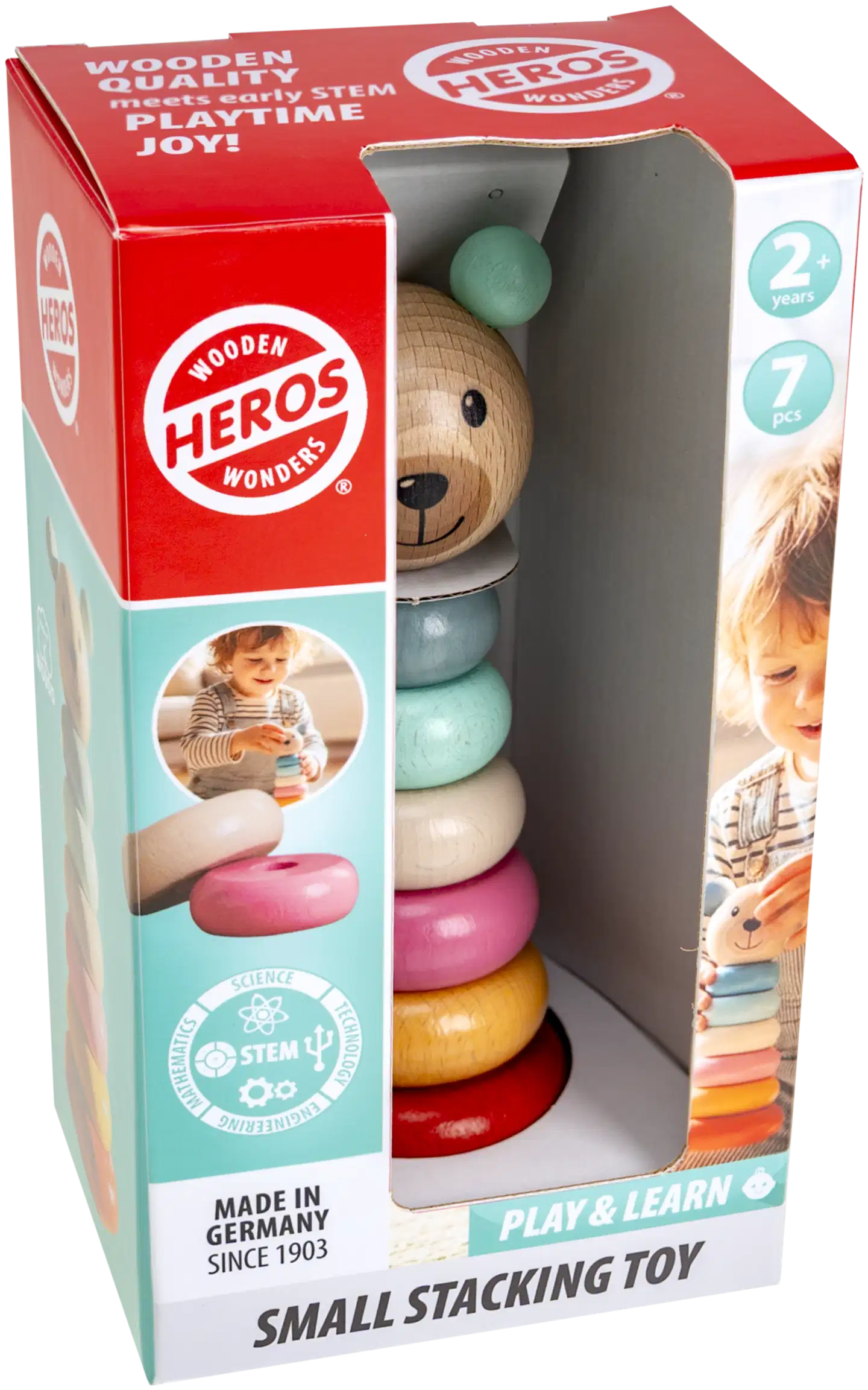 Heros Puulelu Play and Learn pieni pinottava torni - 2