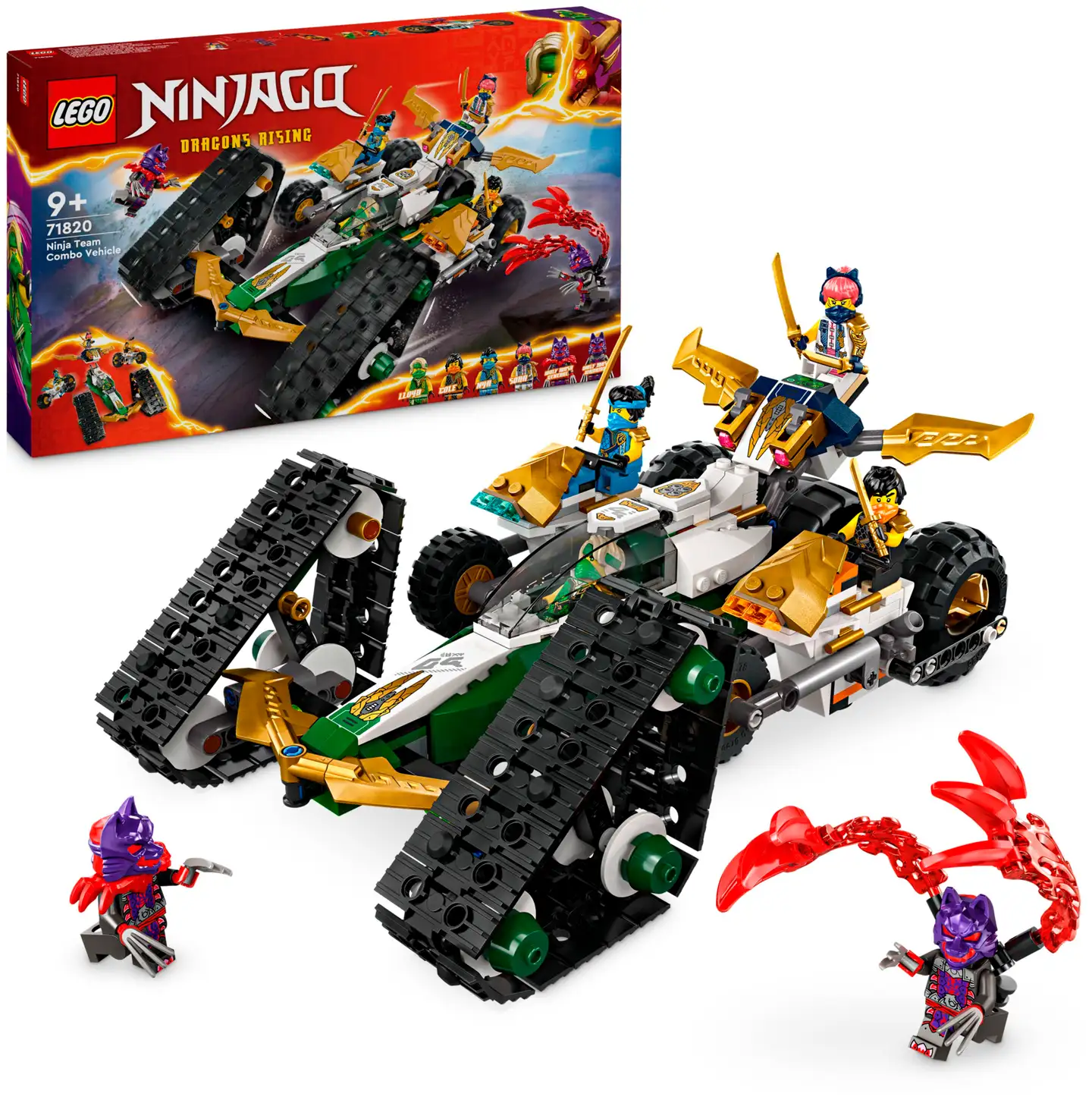 LEGO Ninjago 71820 Ninjatiimin monitoimiajoneuvo 4in1-lelu - 2