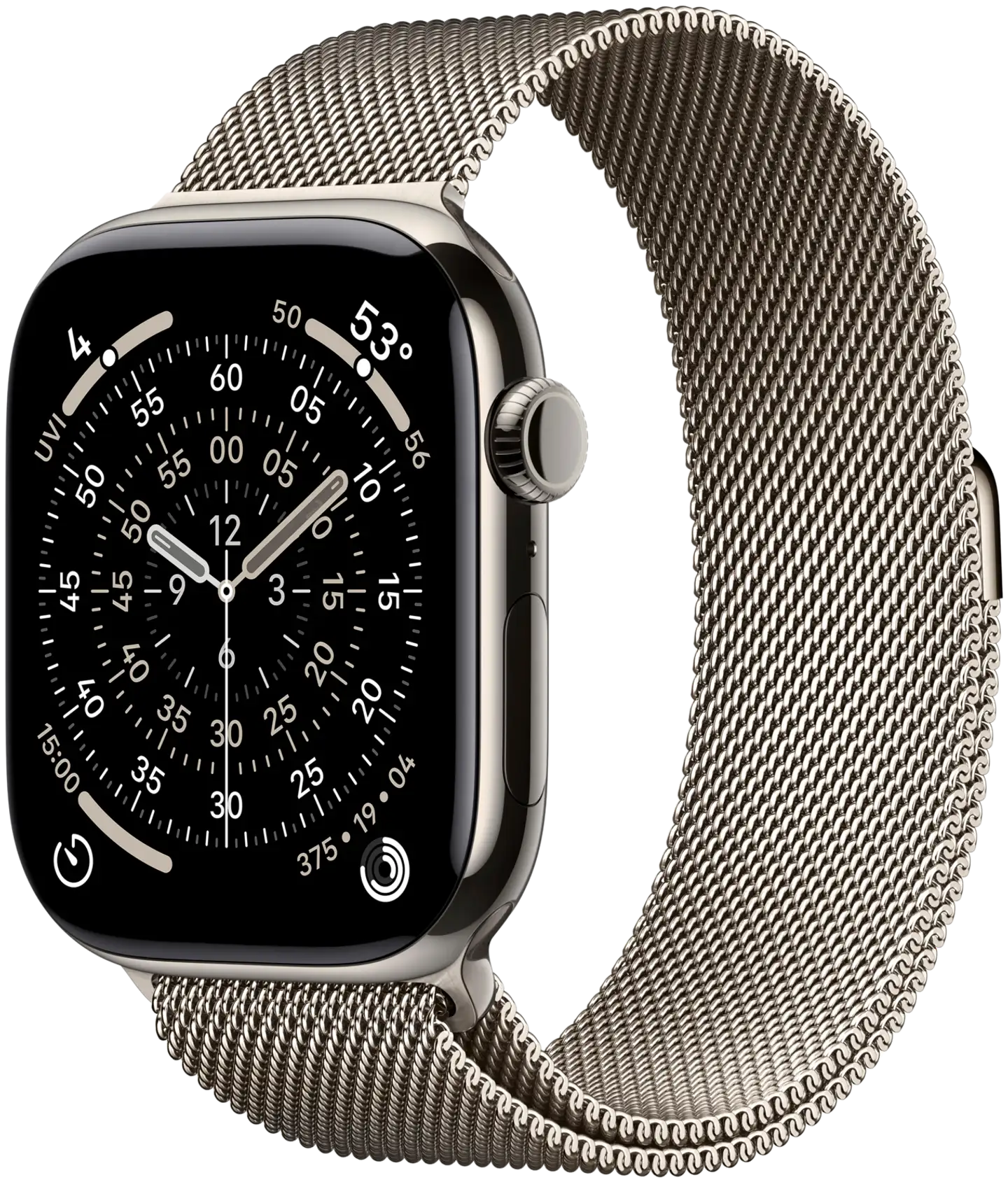 Apple Watch Series 11 GPS + Cellular 42mm luonnontitaani kotelo, lounnontitaani Milanese ranneke - MF8P4QN/A - 2
