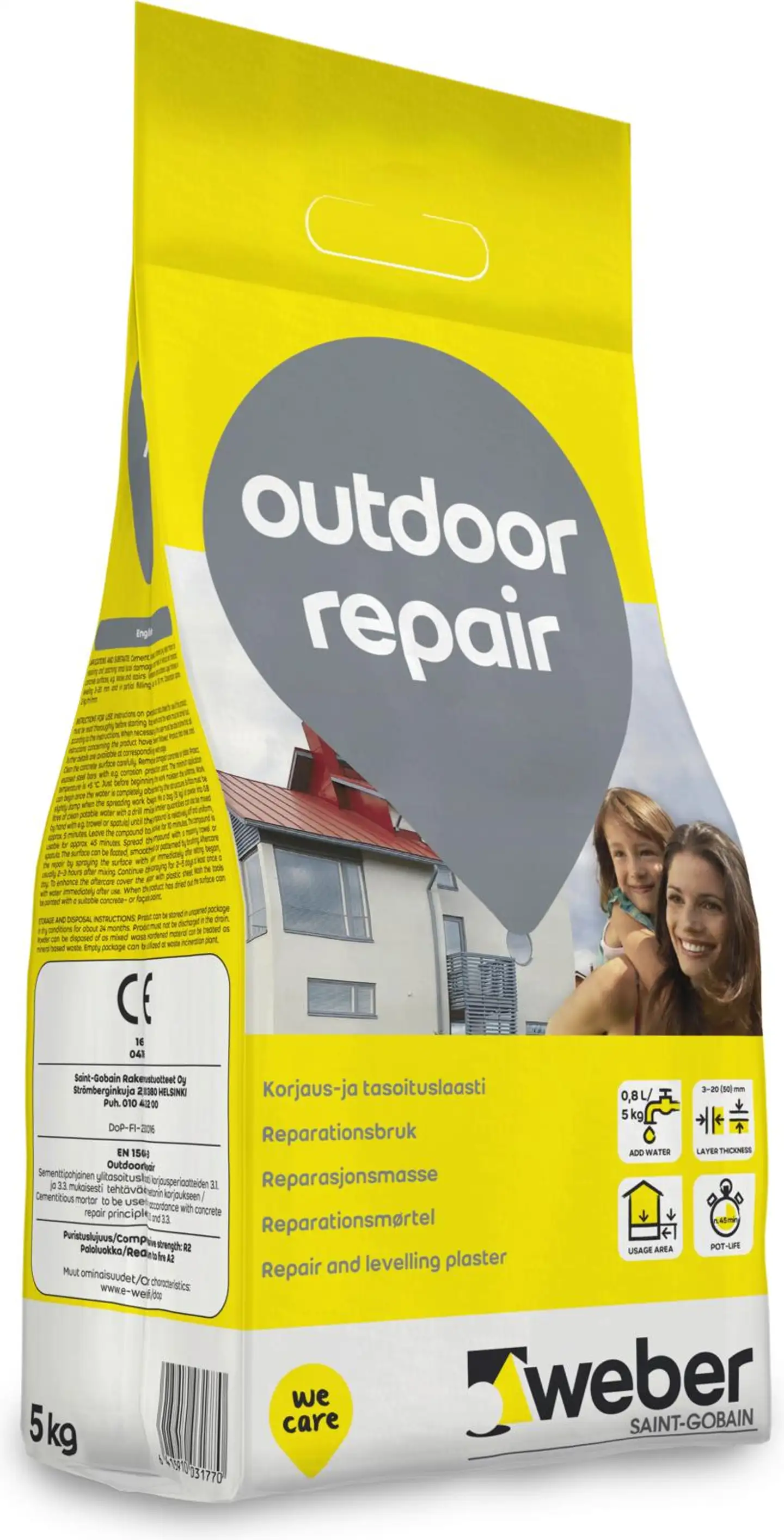 weber Outdoor Repair Korjaus- ja tasoituslaasti 5 kg