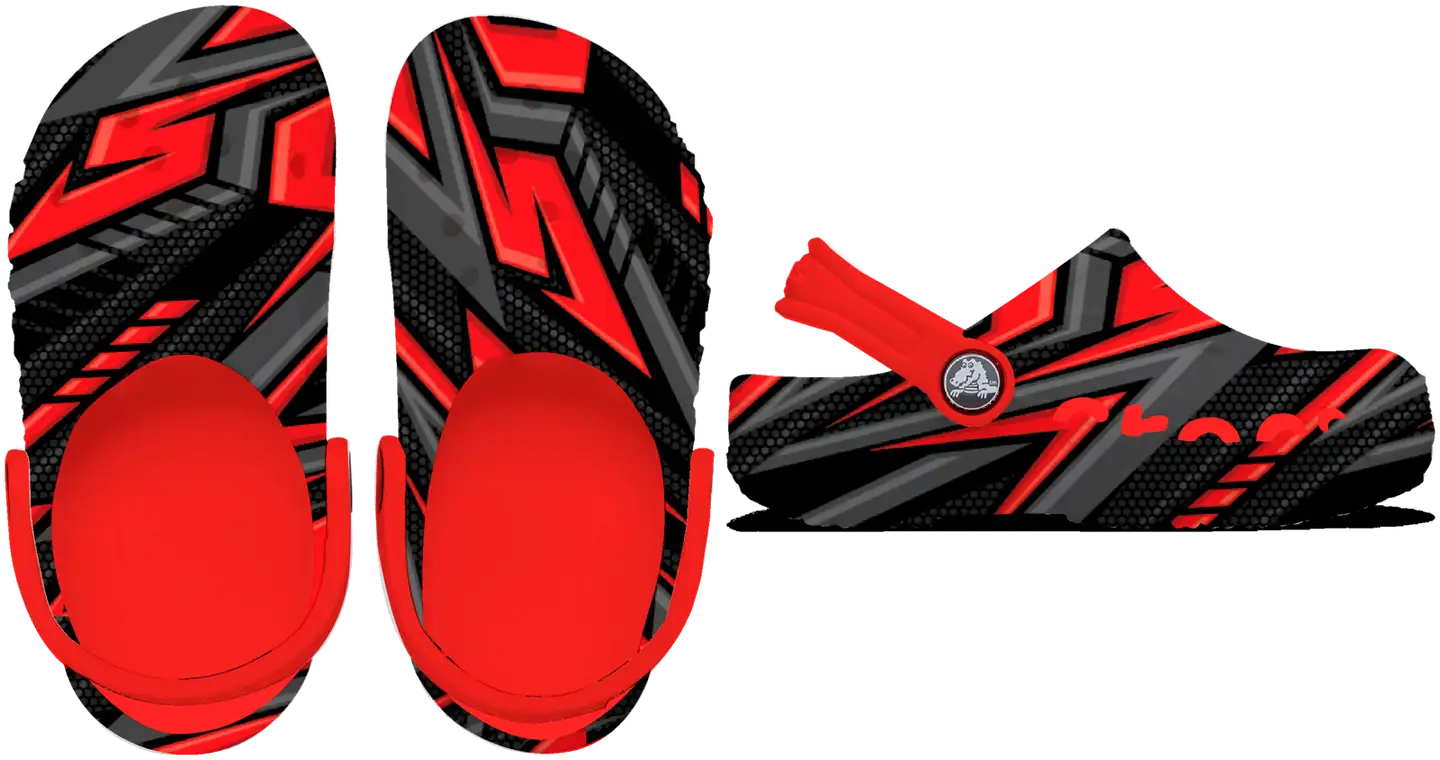 Crocs lasten pistokas Baya Seasonal Printed - Flame - 8