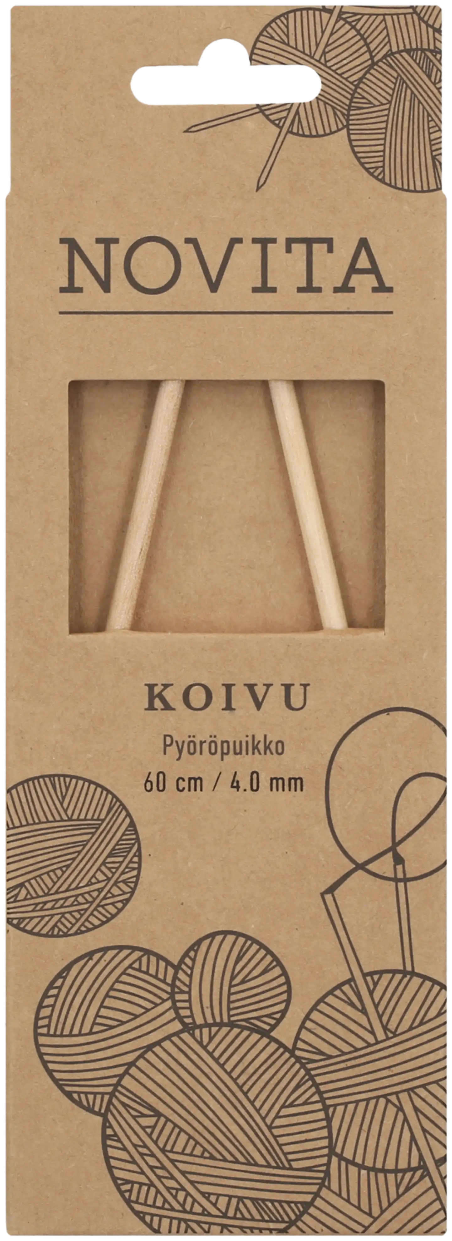 Novita Pyöröpuikko koivu 60cm - 4mm - 1