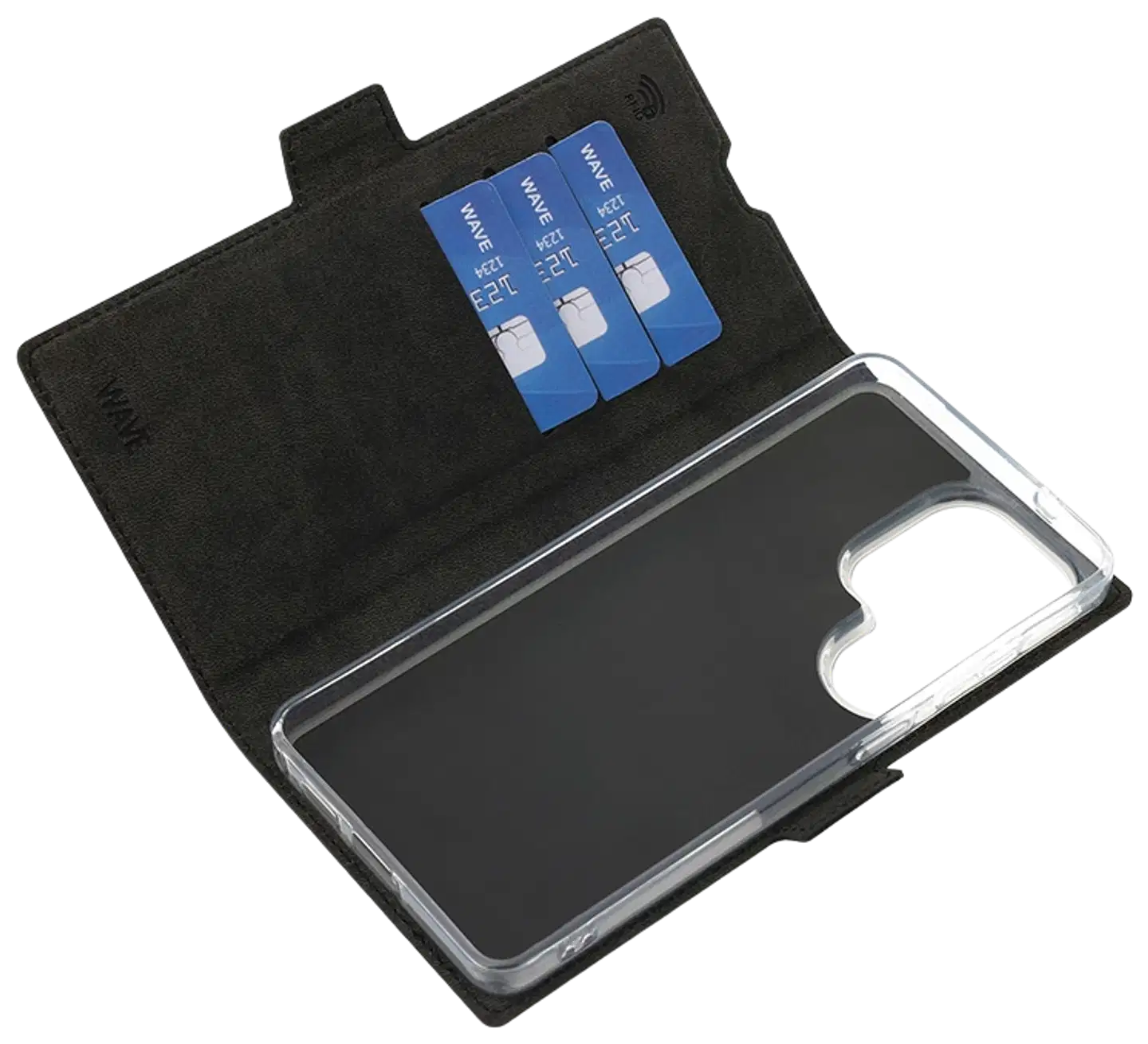 Wave Book Case, Samsung Galaxy S26 Ultra 5G, Musta - 4