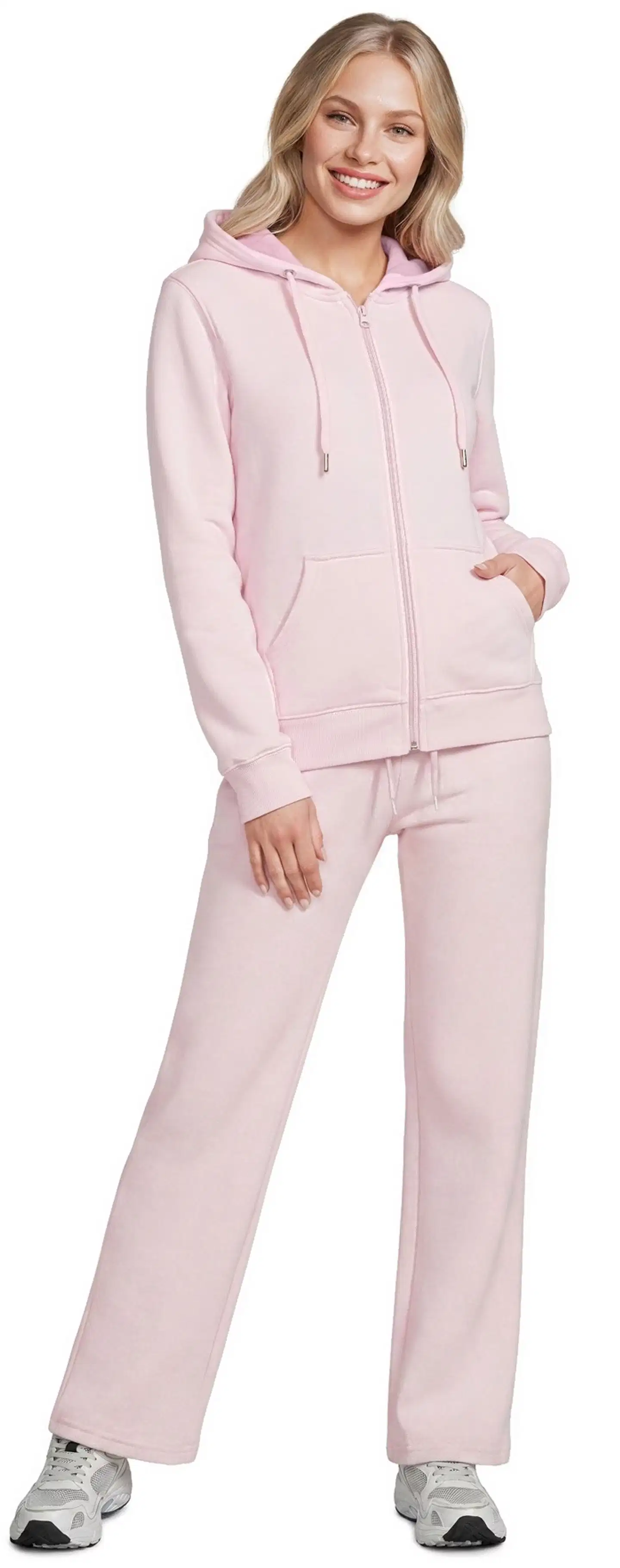 House naisten vetoketjullinen hupparitakki Cassy - Light pink - 4