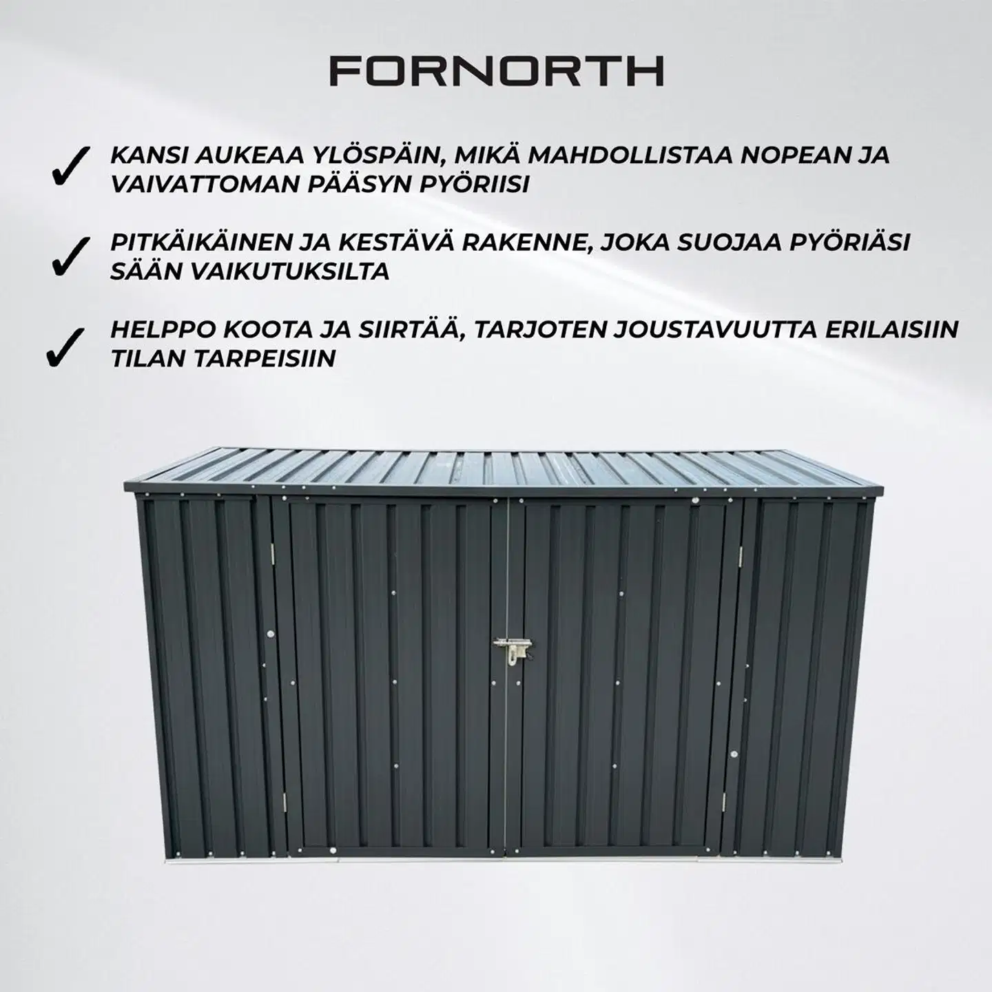 Fornorth pyöräkatos comfort 225x78x134cm - 3