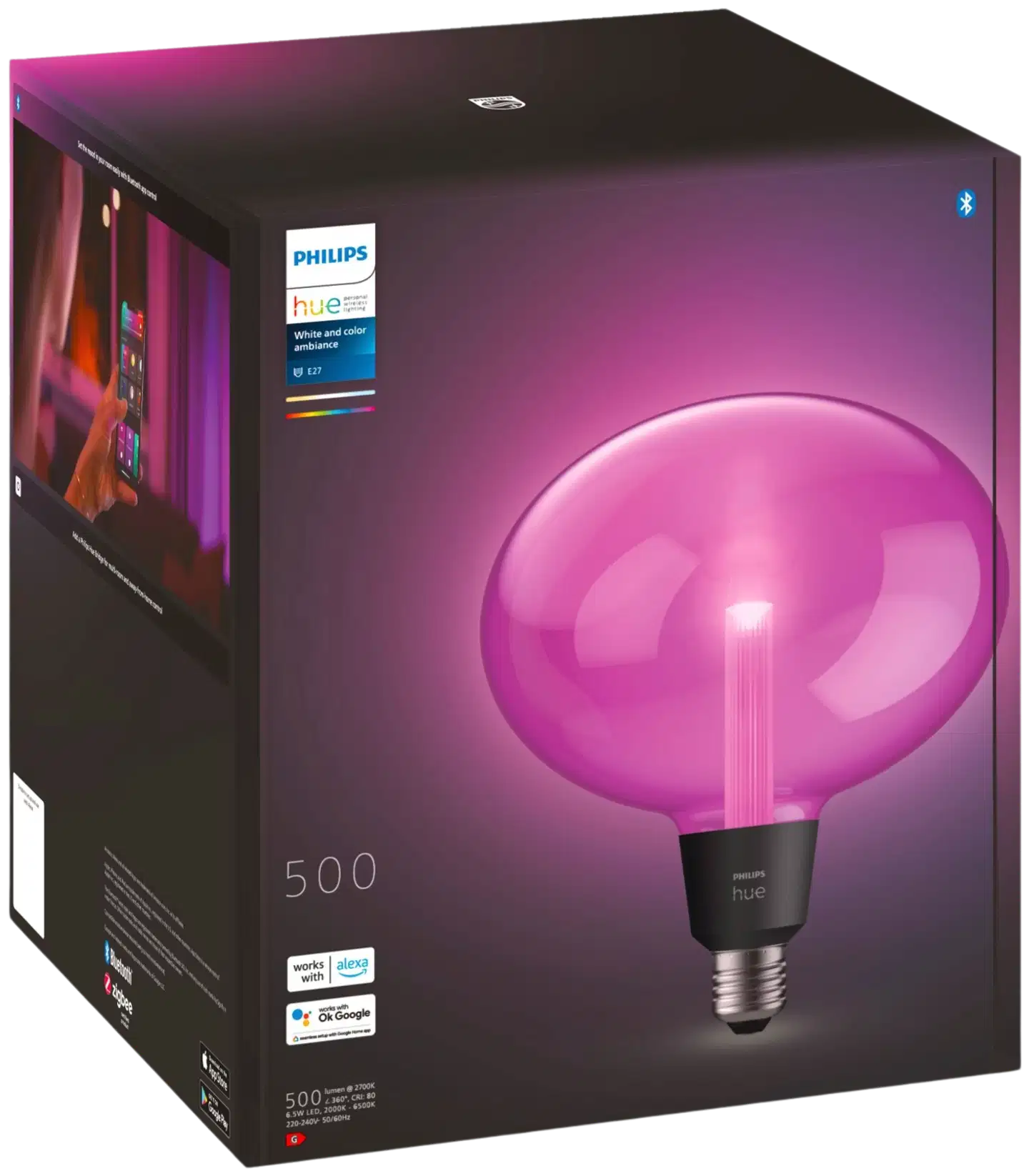Philips Hue Lightguide lamppu Ellipse 6W E27 2000-6500K 500LM säädettävä - 2