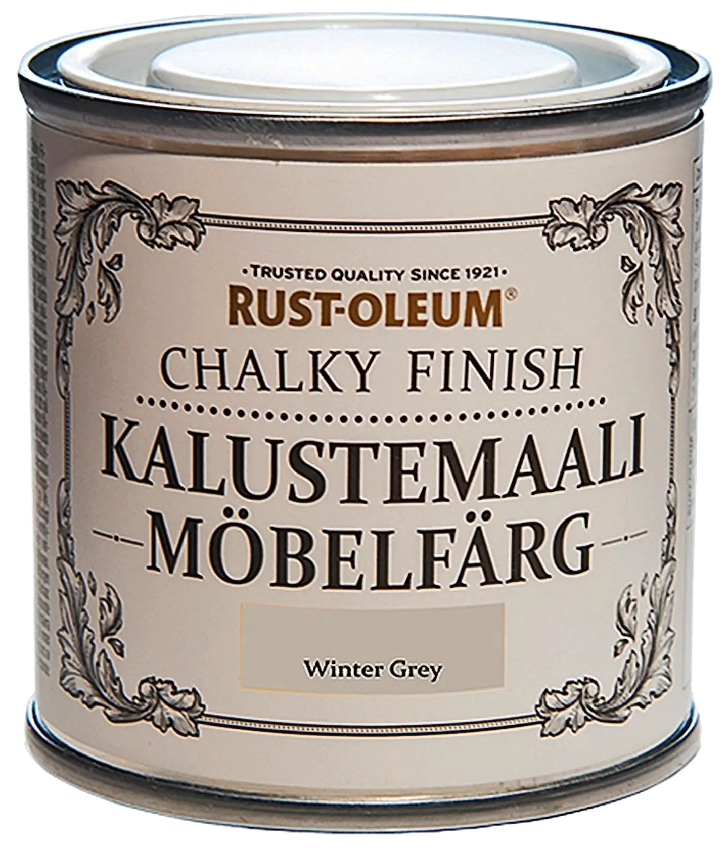 Rust-Oleum Chalky Finish 125ml kalustemaali vesiohenteinen runsaspigmenttinen harmaa - 1