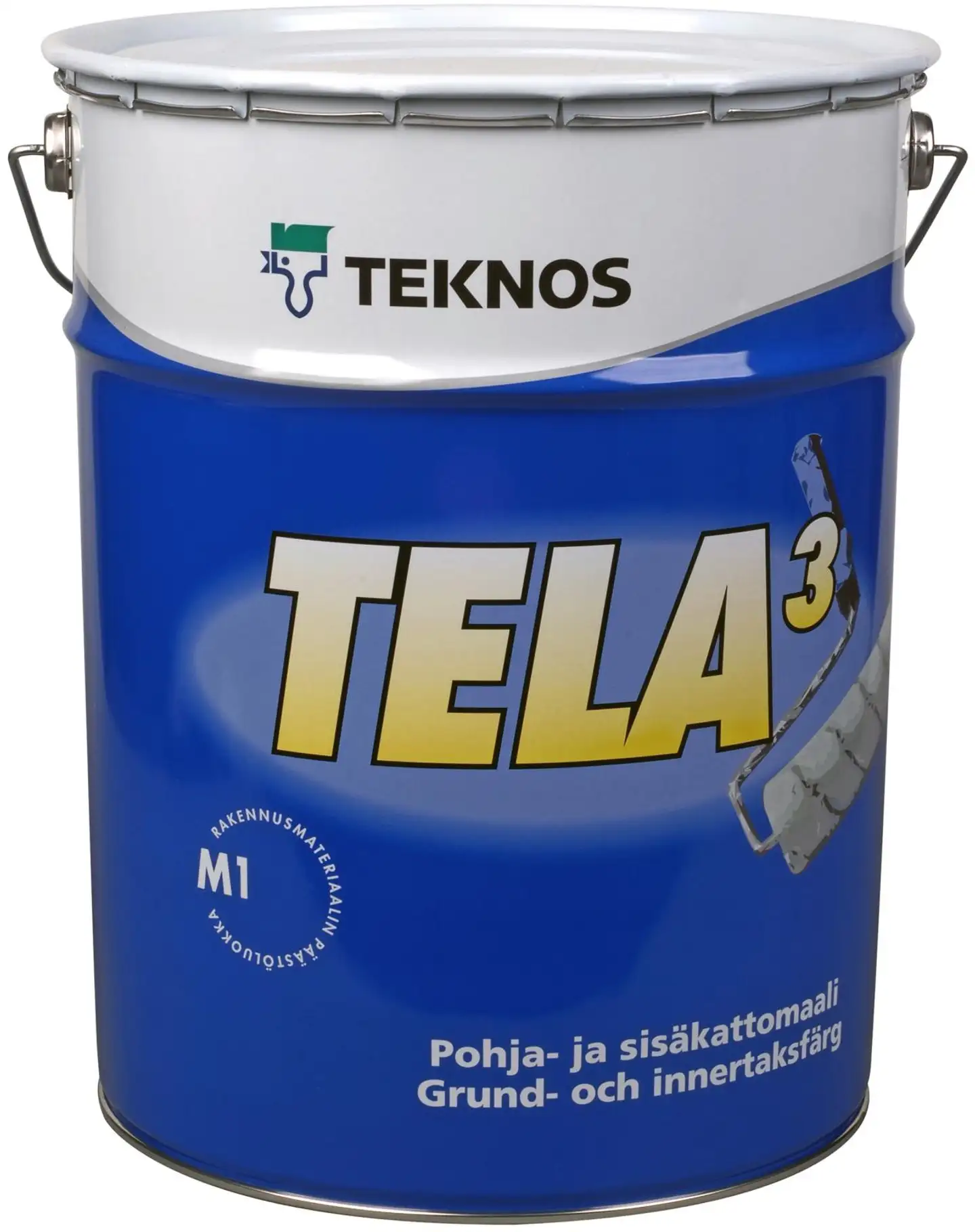 Teknos Tela 3 pohja- ja sisäkattomaali 18L valkoinen täyshimmeä