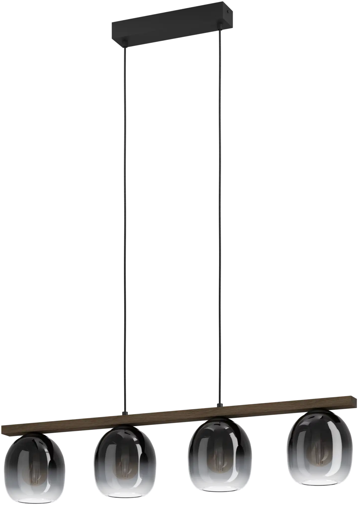 EGLO Riippuvalaisin Filago 4x40W 88x14,5cm  savulasi/puu - 1