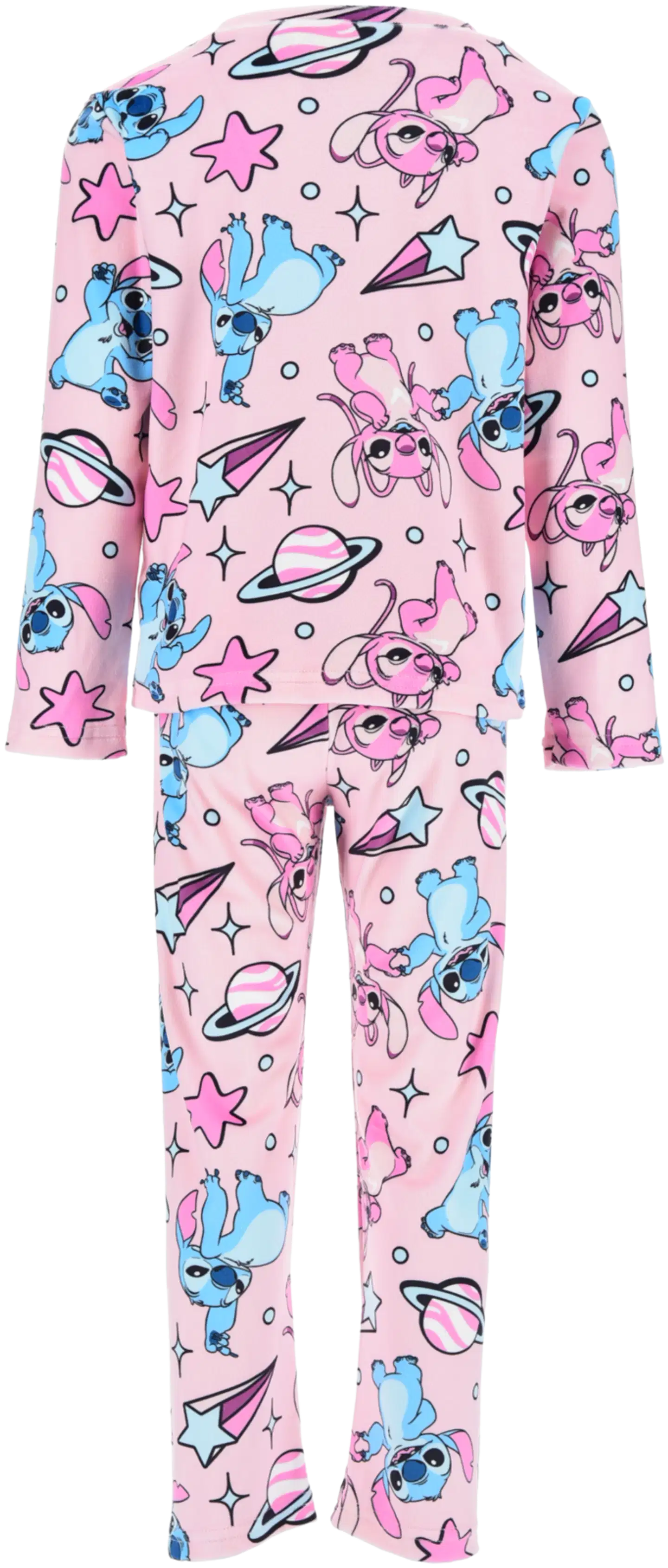 Lasten Lilo Et Stitch pyjama, hieno supersoft kangas - pink - 2