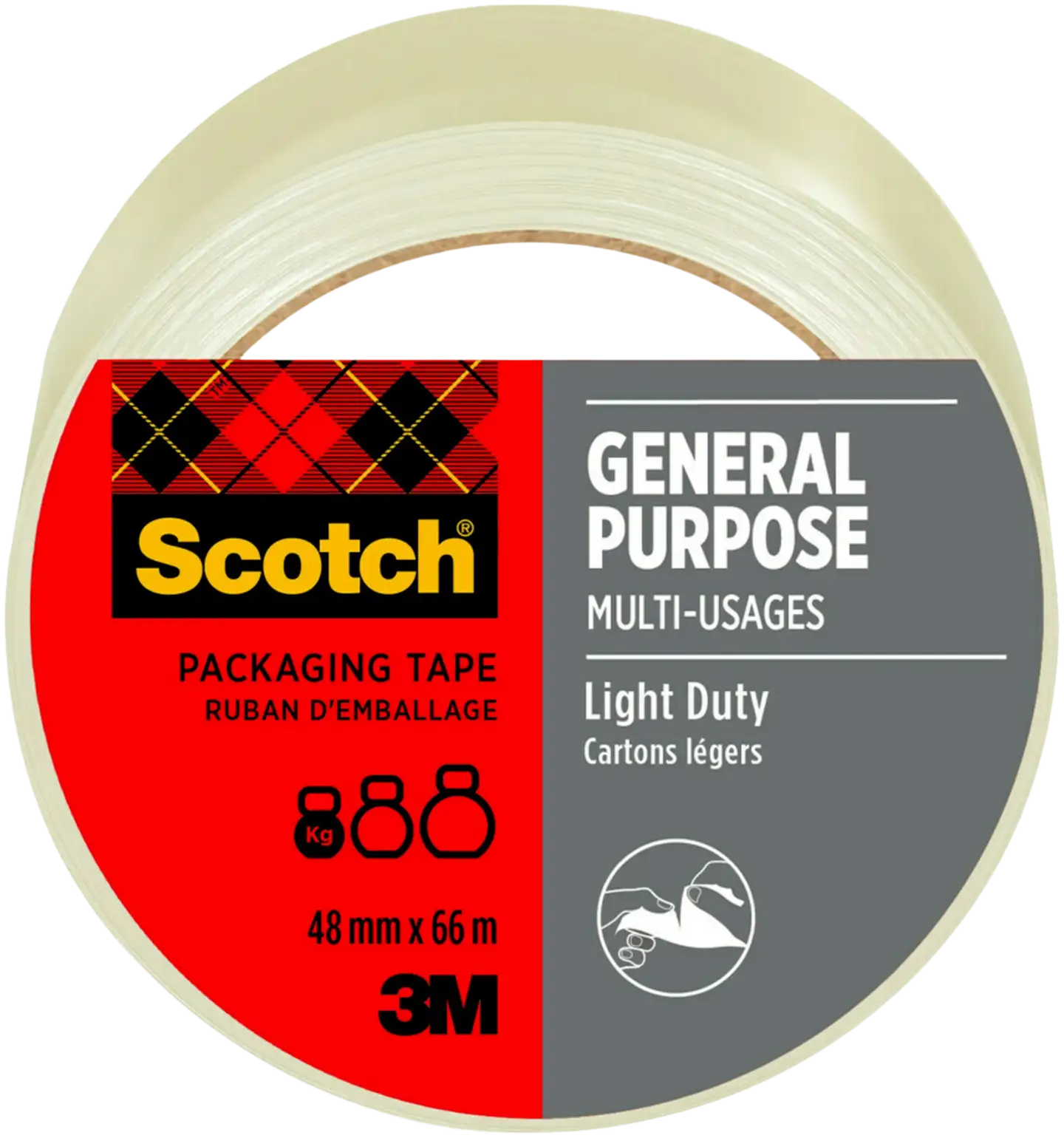 Scotch® yleiskäyttöinen teippi, läpinäkyvä, 48 mm x 66 m, 1 rulla/pakkaus - 1