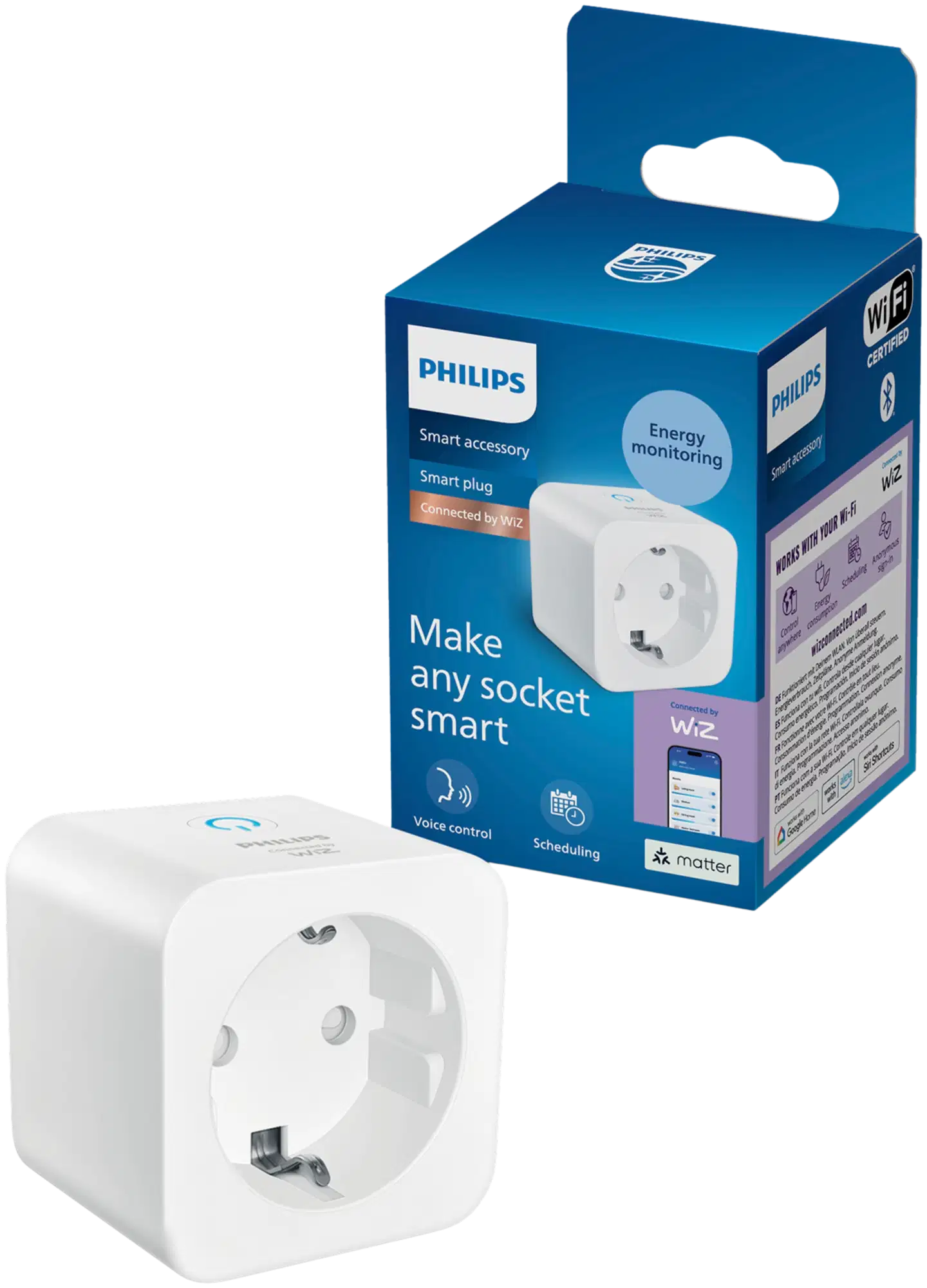 Philips Smart Lighting älypistorasia energiamittarilla Type-F valkoinen - 1