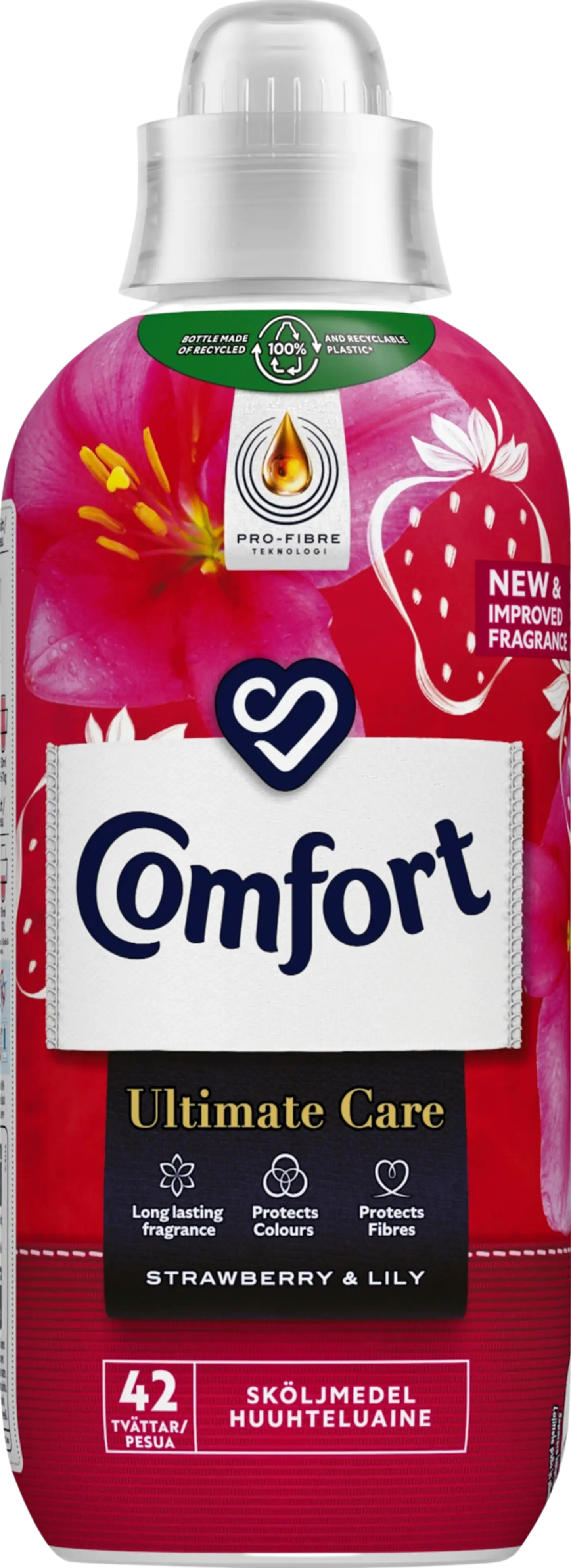 Comfort Strawberry & Lily Huuhteluaine Pitkäkestoinen tuoksu 762 ml 42 pesua