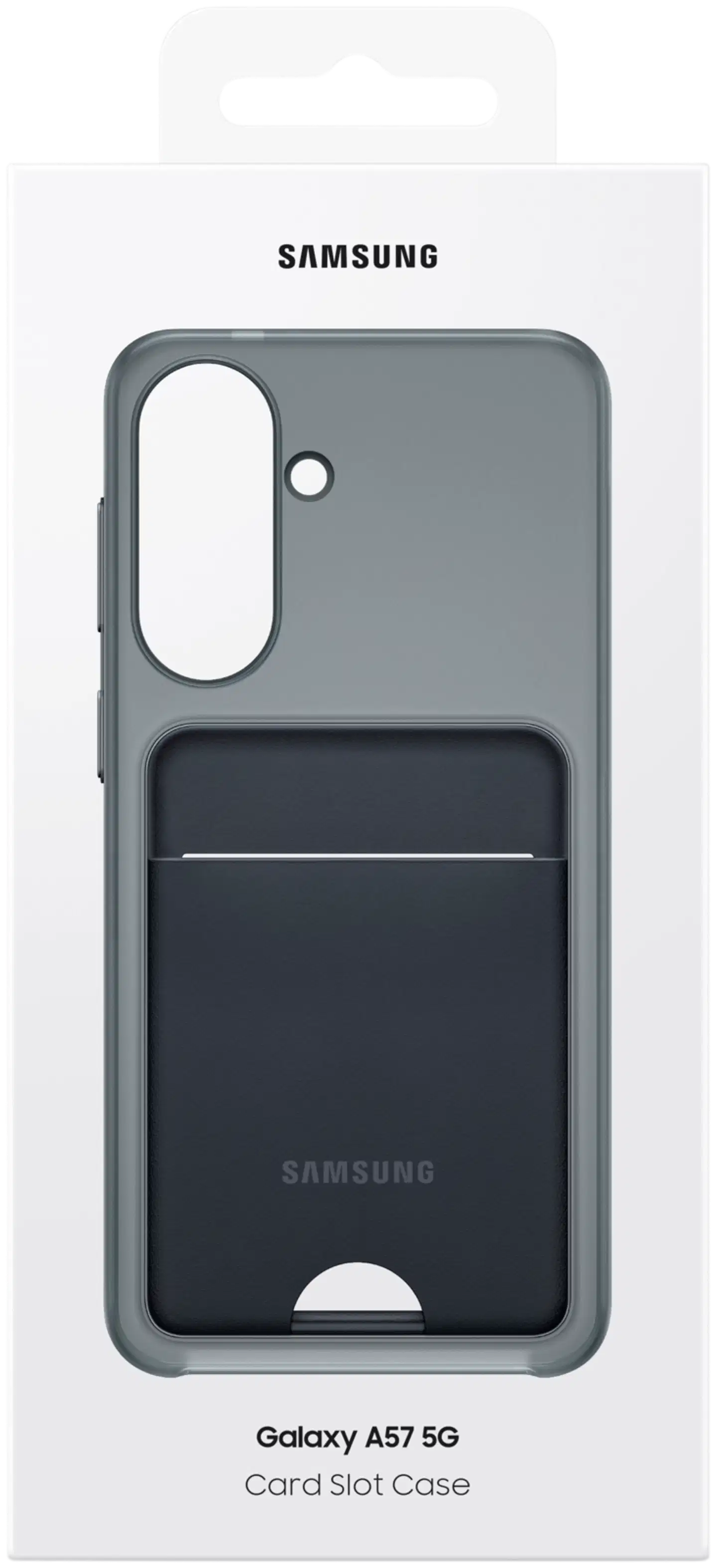 Samsung A57 korttitaskullinen suojakuori musta - 7