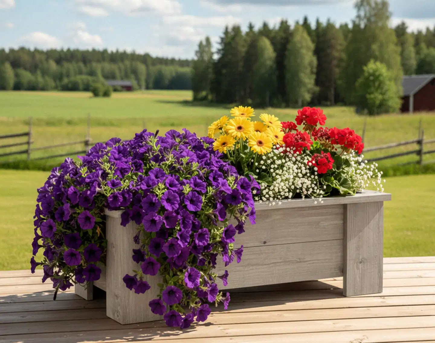 Miljöörakennus kukkalaatikko suorakaide vaaleanharmaa 25 x 70 x 32 cm - 4