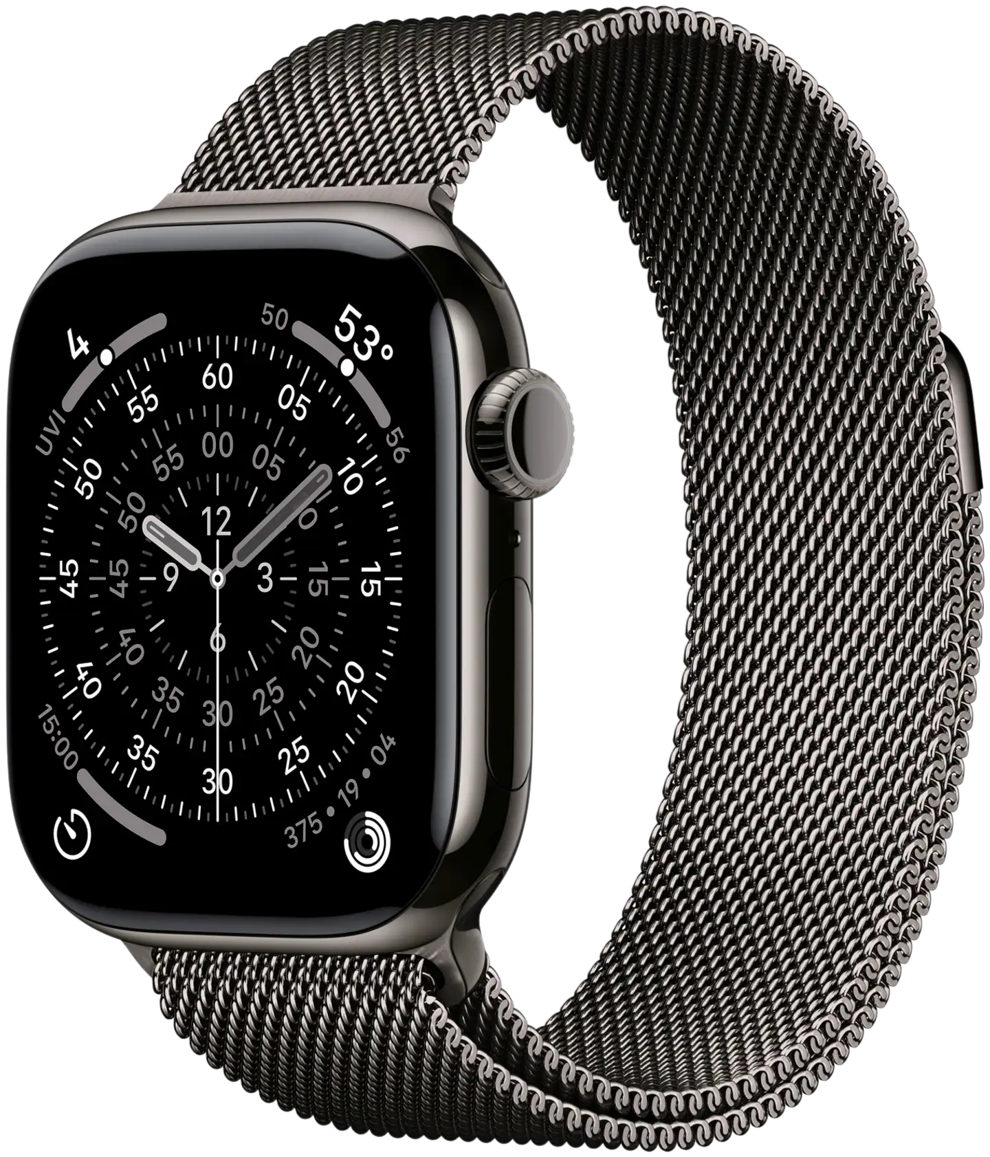 Apple Watch Series 11 GPS + Cellular 46mm titaani kotelo, titaani Milanese ranneke - M/L - MFD44QN/A - 2