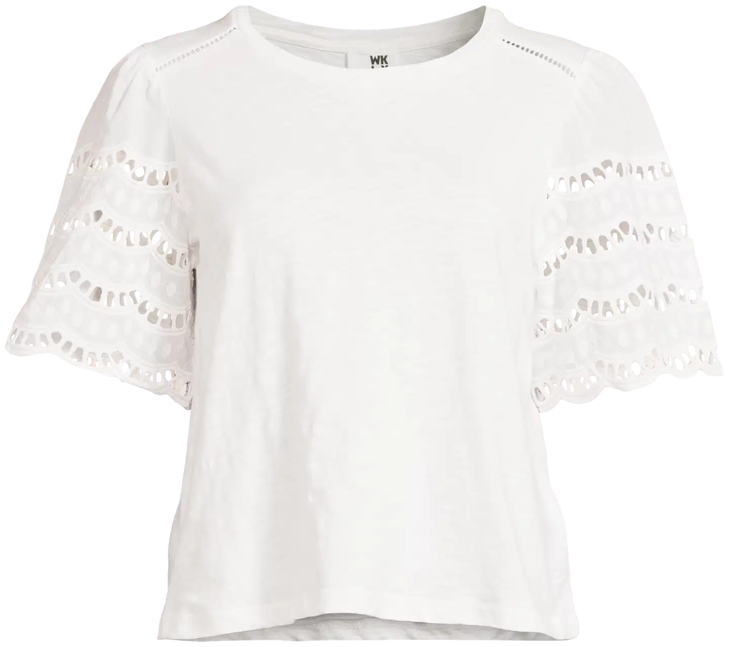 WKLY. naisten pitsihihallinen trikoopusero 213W090136 - WHITE - 2