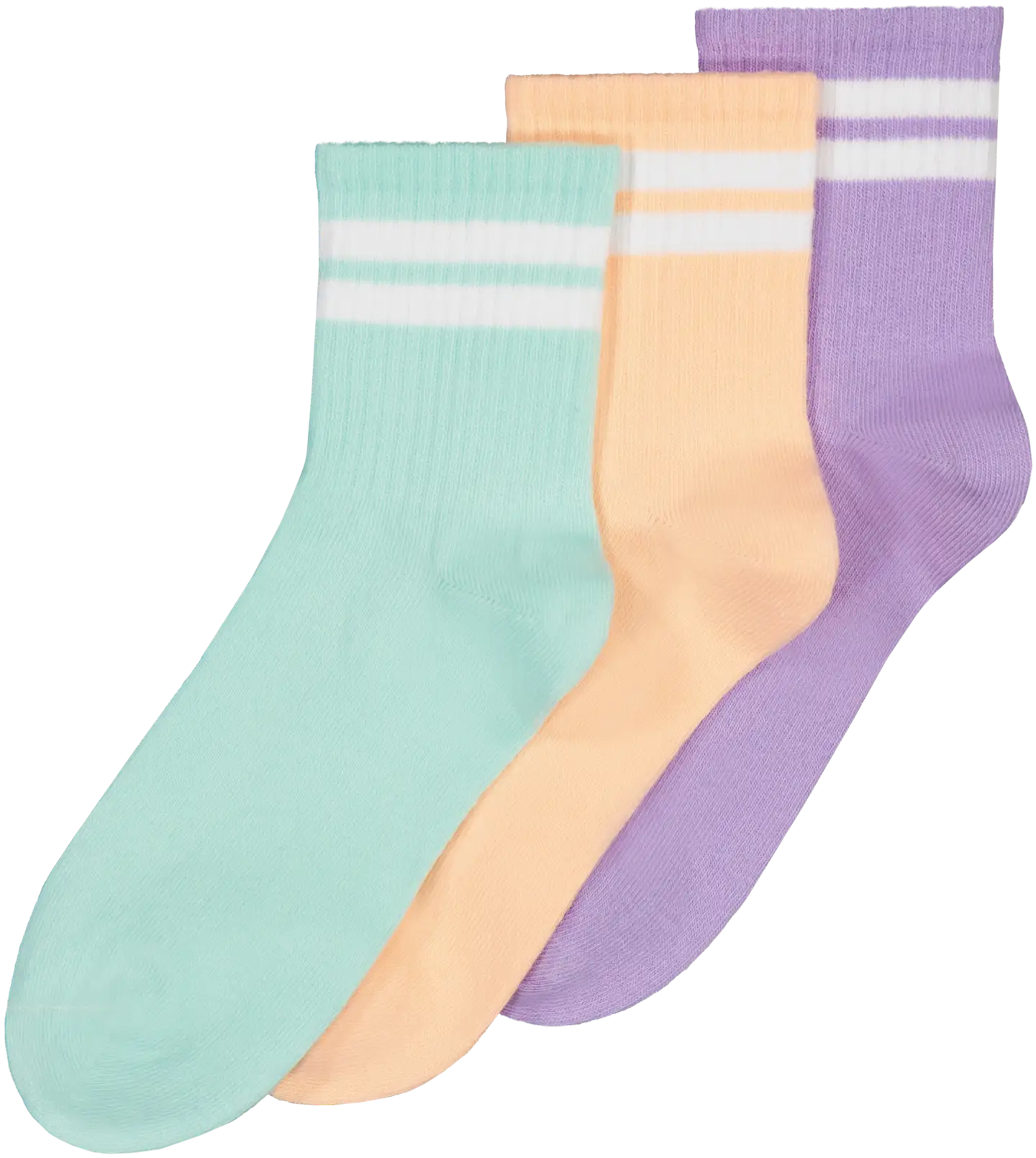 House naisten sportsukat 214H062507 3-pack - Mint/coral/lilac