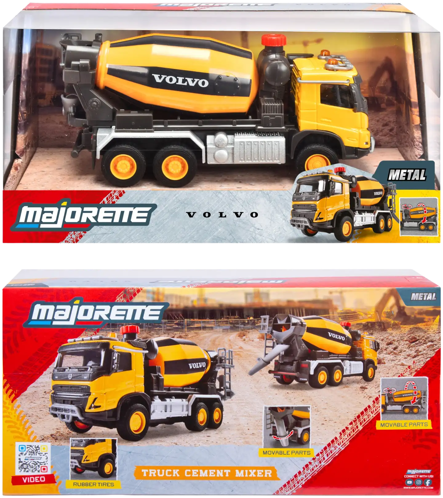 Majorette Volvo FMX Betoniauto, 1:45, 19 cm - 6