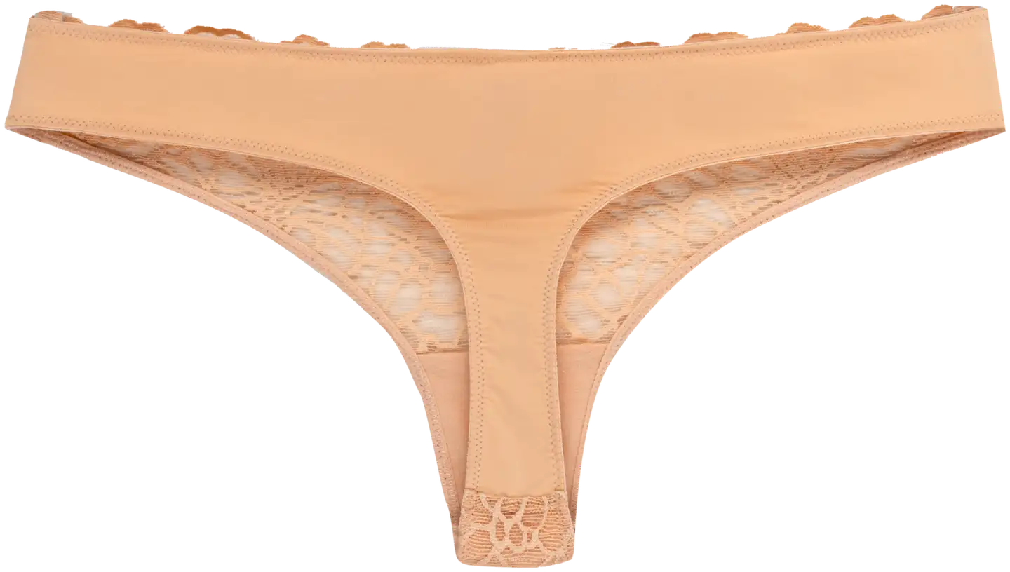 Actuelle naisten string-alushousut 210A332418 - Hazelnut - 2