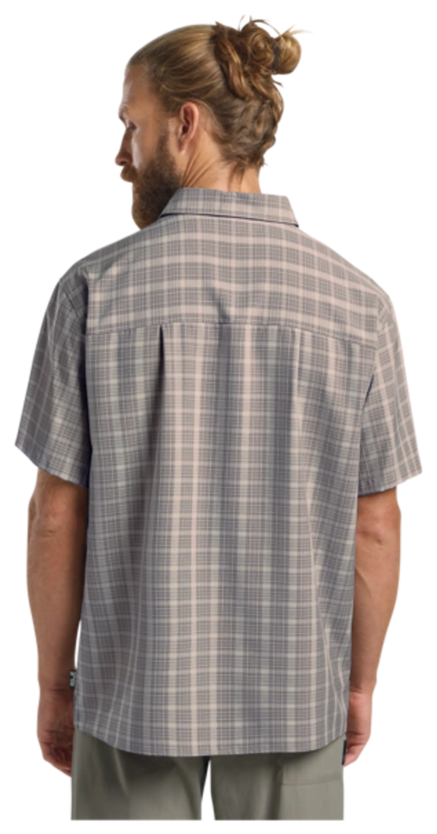 Jack Wolfskin miesten lyhythihainen kauluspaita Meseta - phantom checks - 4