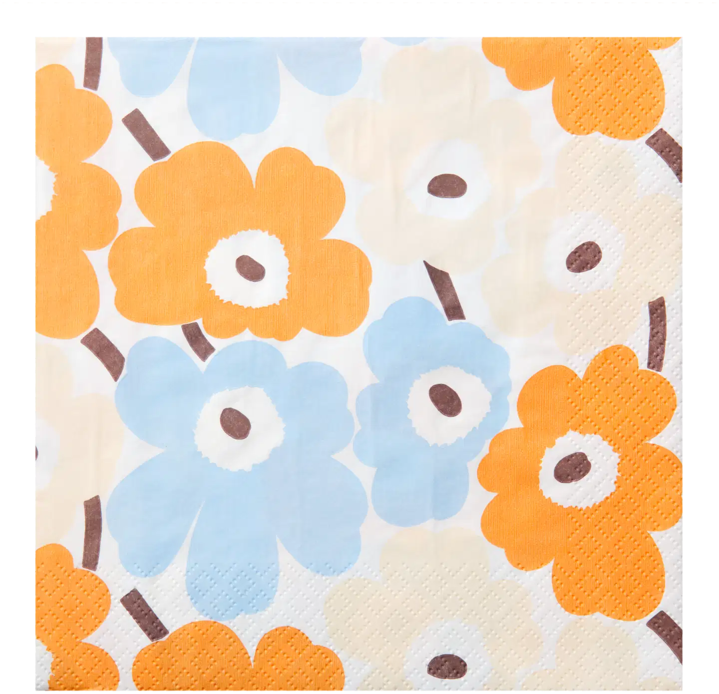 Marimekko Mini Unikko sinioranssi lautasliina 20kpl/24cm