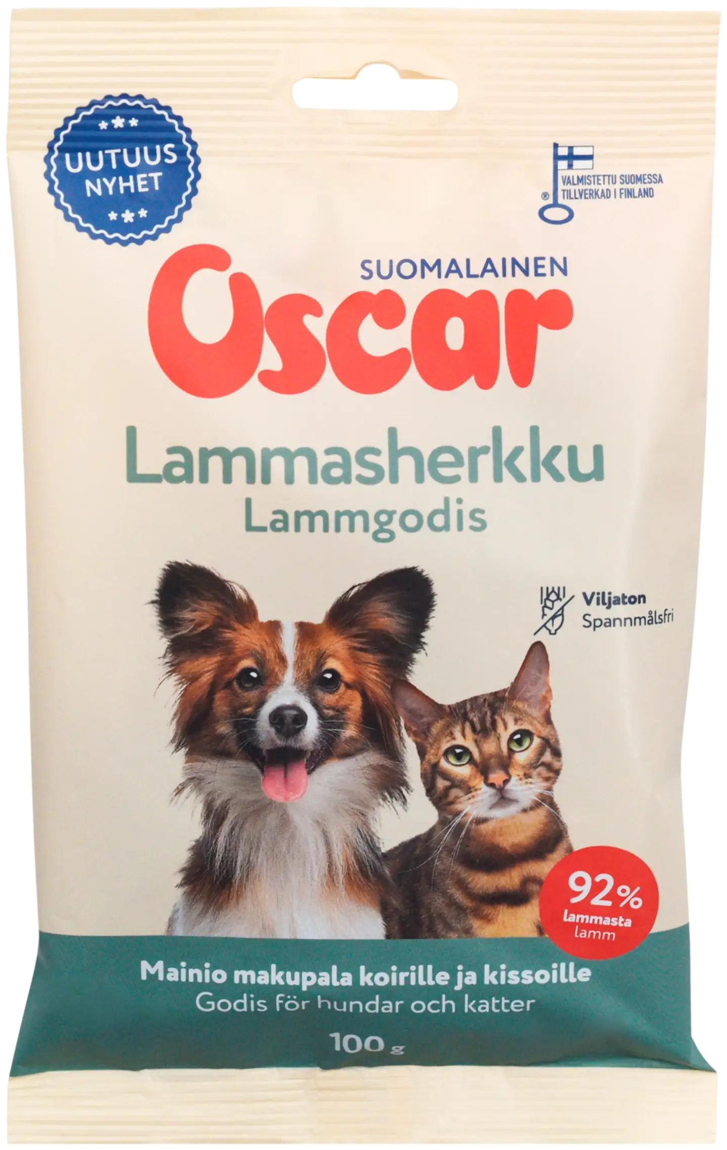 Oscar Lammasherkku koirille täydennysrehu 100g