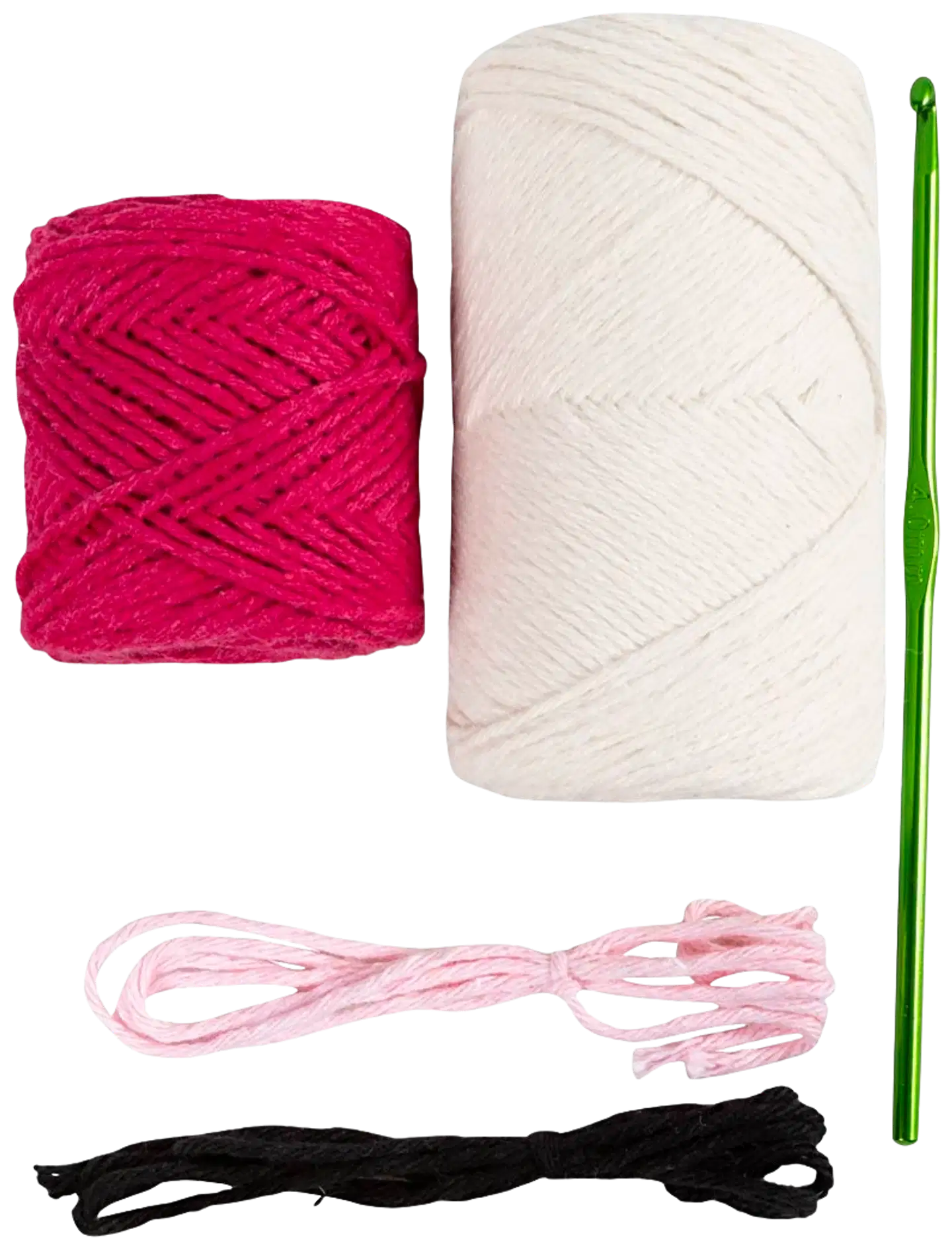 Amigurumi Askartelusetti, Lammas, pinkki, luonnonvalkoinen, 1pkk/ 1 pkt - 4