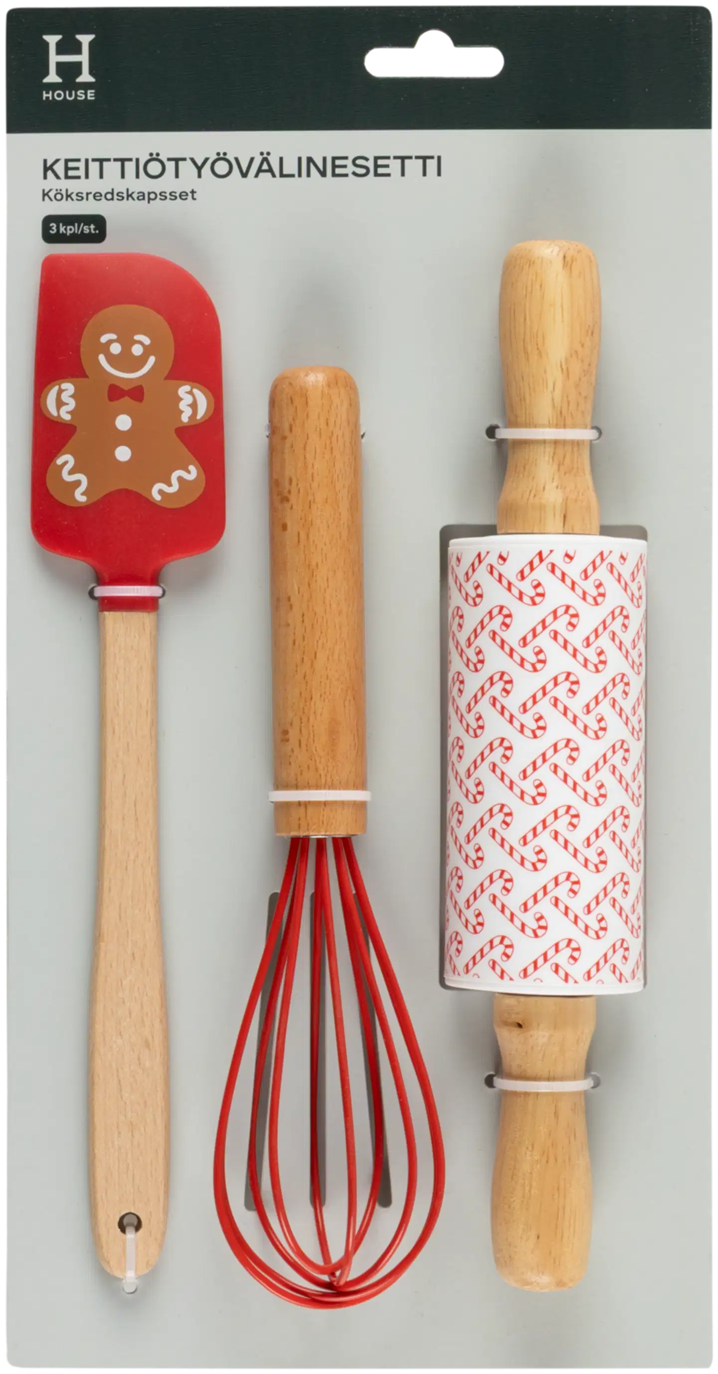 House keittiötyövälinesetti Joulu 3-pack