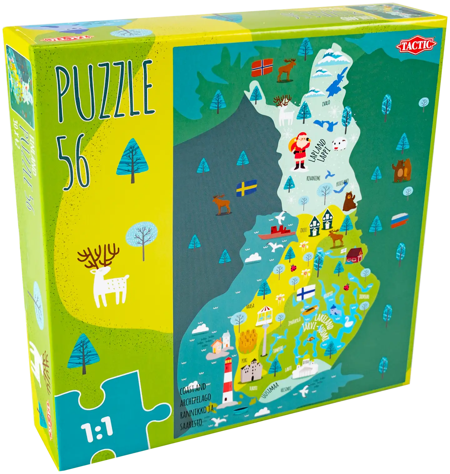 Tactic palapeli Suomi karttapalapeli 56 palaa - 5