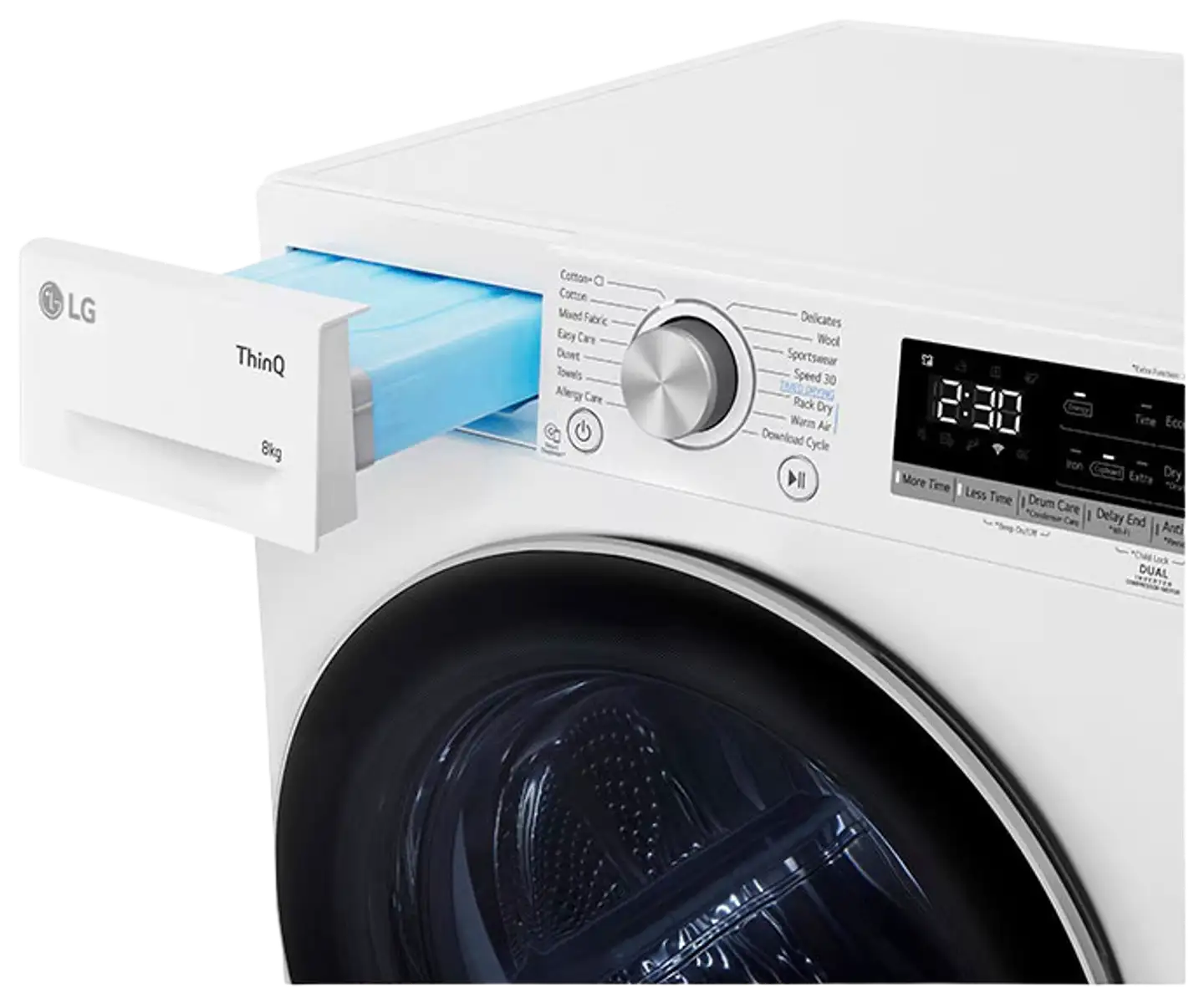 LG kuivausrumpu RH80V9AV7N 8kg valkoinen - 8