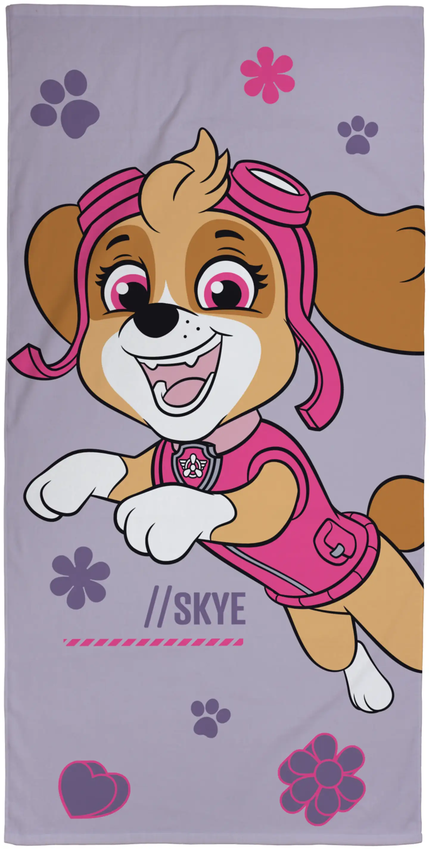 Paw Patrol lasten kylpypyyhe 70x140 cm lila - 1