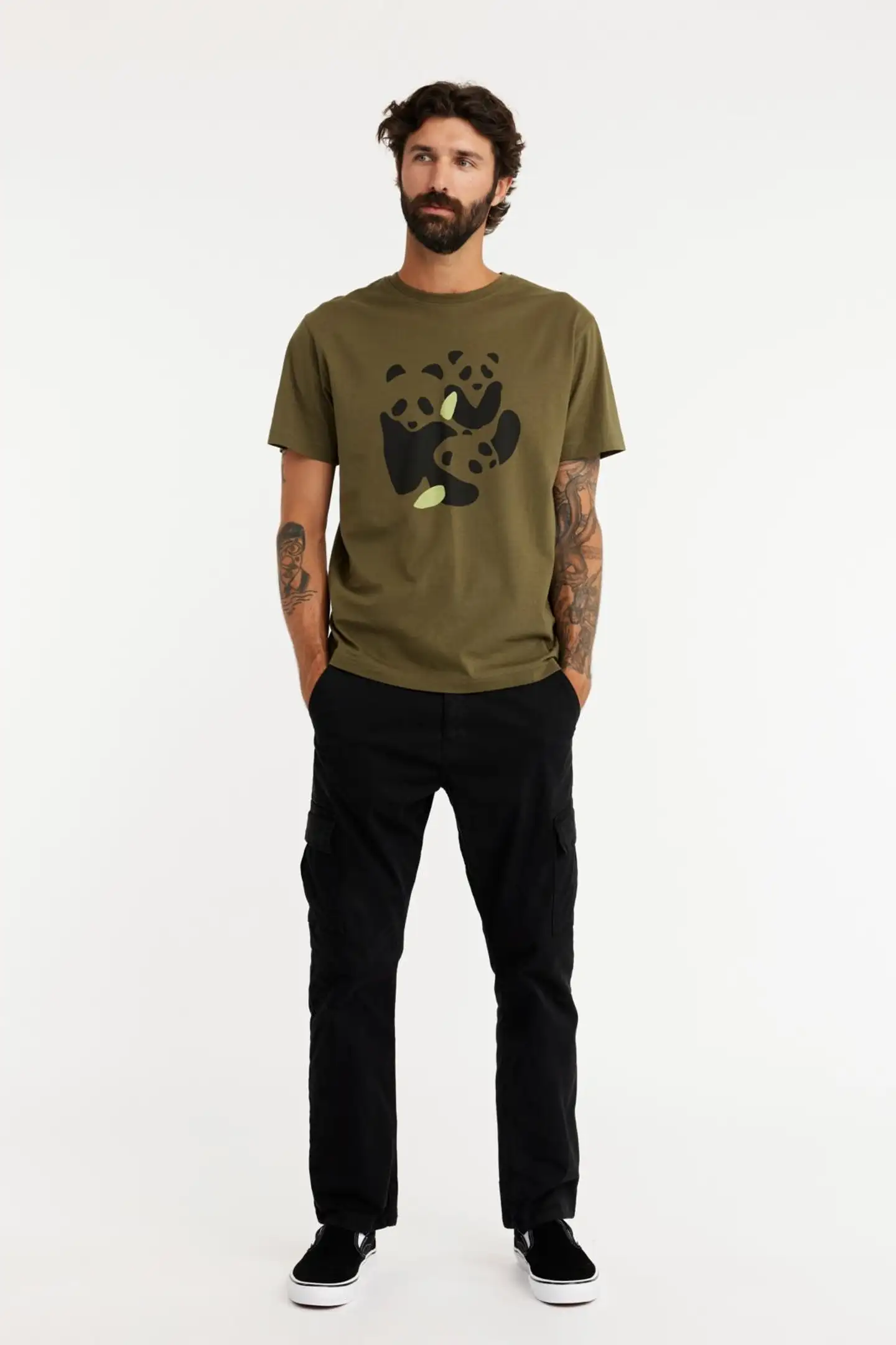 Finlayson miesten t-paita Sukukokous - Olive green - 2