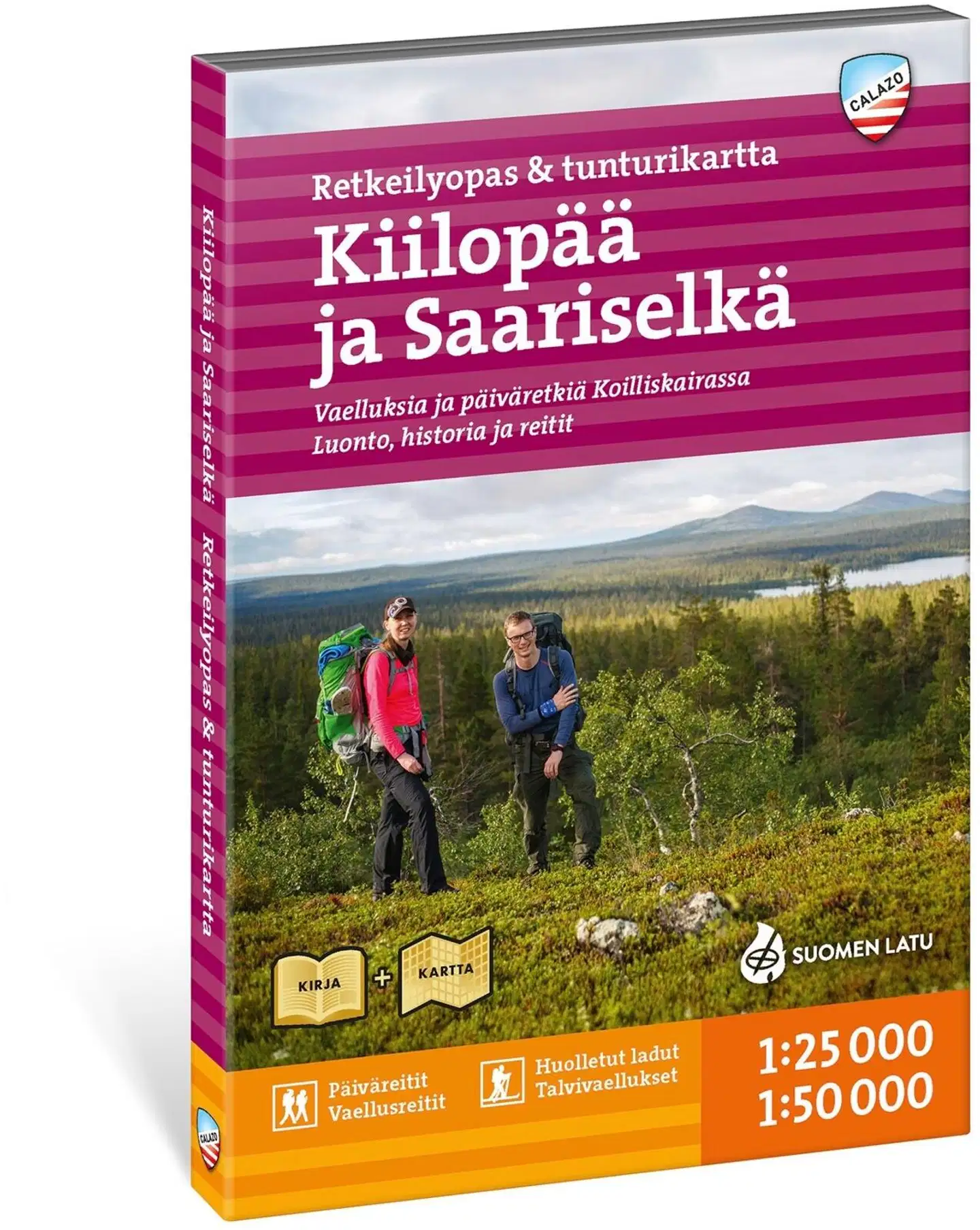 Laaksonen, Kiilopää ja Saariselkä - Retkeilyopas & tunturikartta 1:25 000/1:50 000
