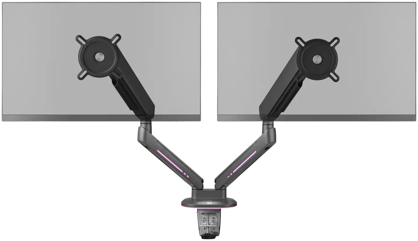 One For All DM8210 RGB Monitorivarsi kahdelle näytölle, musta - 1