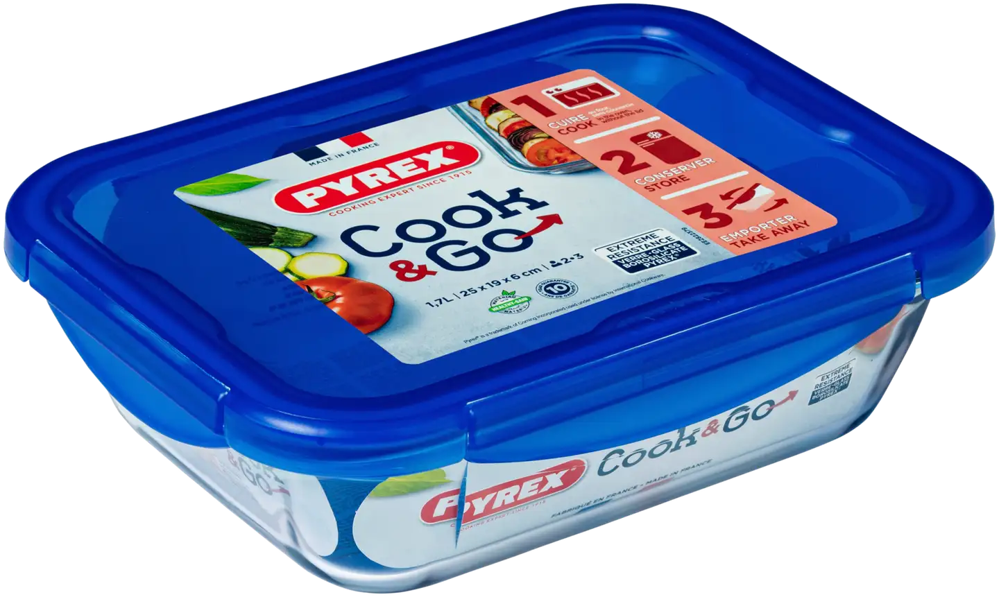 Pyrex Cook & Go lasivuoka ja kansi 1,9 l 25 x 19 cm - 1